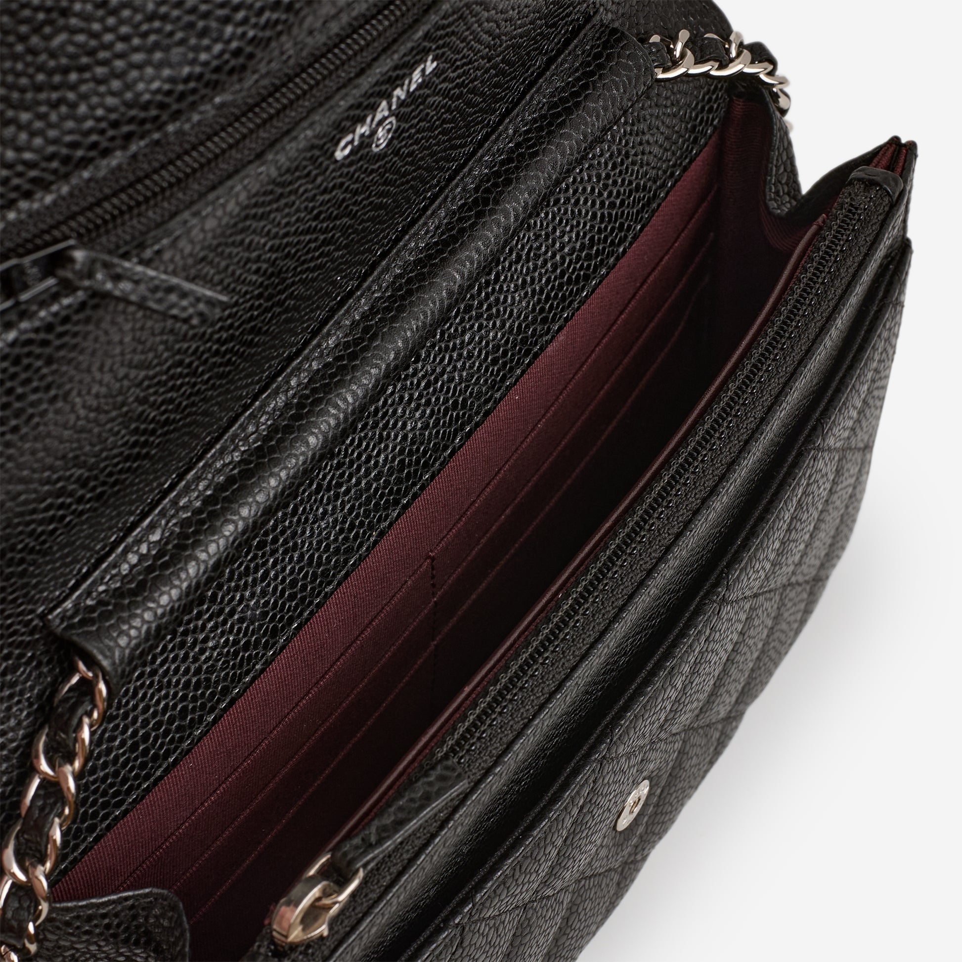 Chanel Classic Wallet on Chain - Black Caviar | Silver Hardware - Bagista