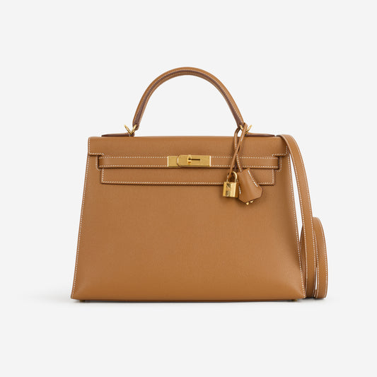 Hermès Kelly 32 - Gold Epsom | Gold Hardware - Bagista