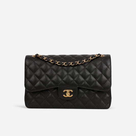 Chanel Jumbo Classic Flap - Black Caviar | Gold Hardware