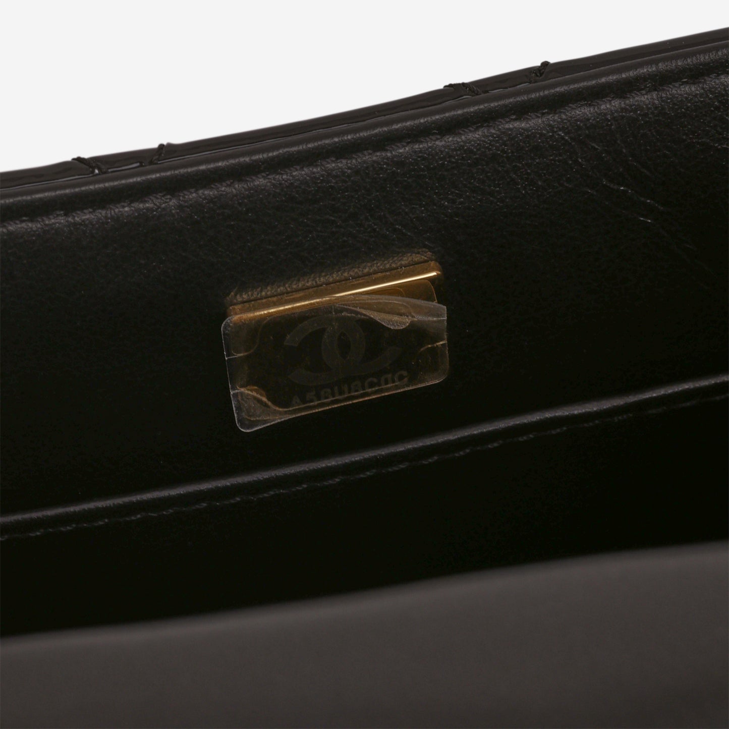 Chanel Seasonal Mini Square  - Black Patent | Aged Gold Hardware