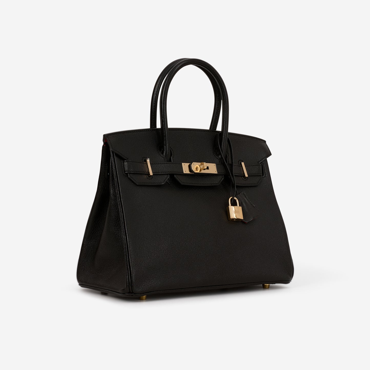 Hermès HSS Birkin 30 - Black Chevre / Rouge Casaque Interior | Permabrass Hardware