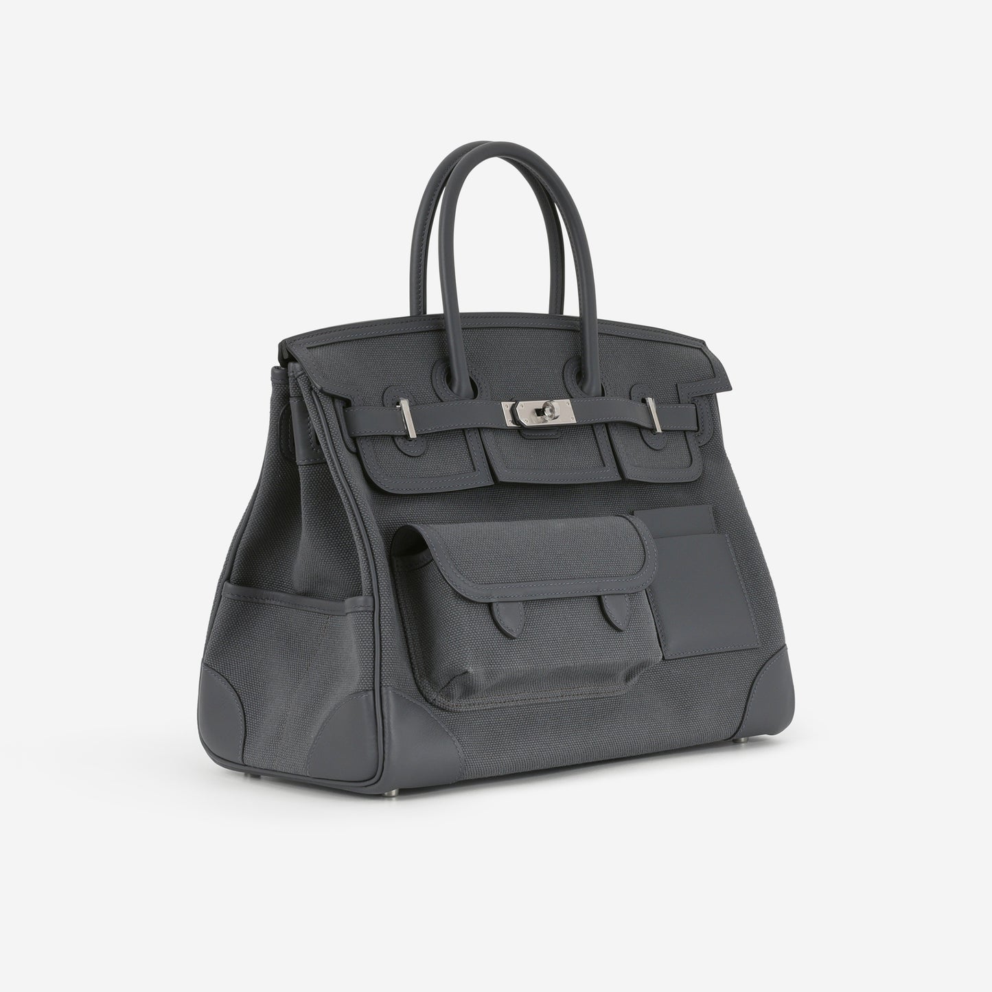 Hermès Birkin 35 Cargo - Ardoise Toile Goeland / Swift | Palladium Hardware