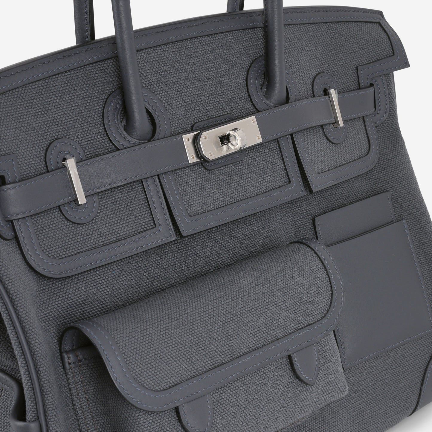 Hermès Birkin 35 Cargo - Ardoise Toile Goeland / Swift | Palladium Hardware