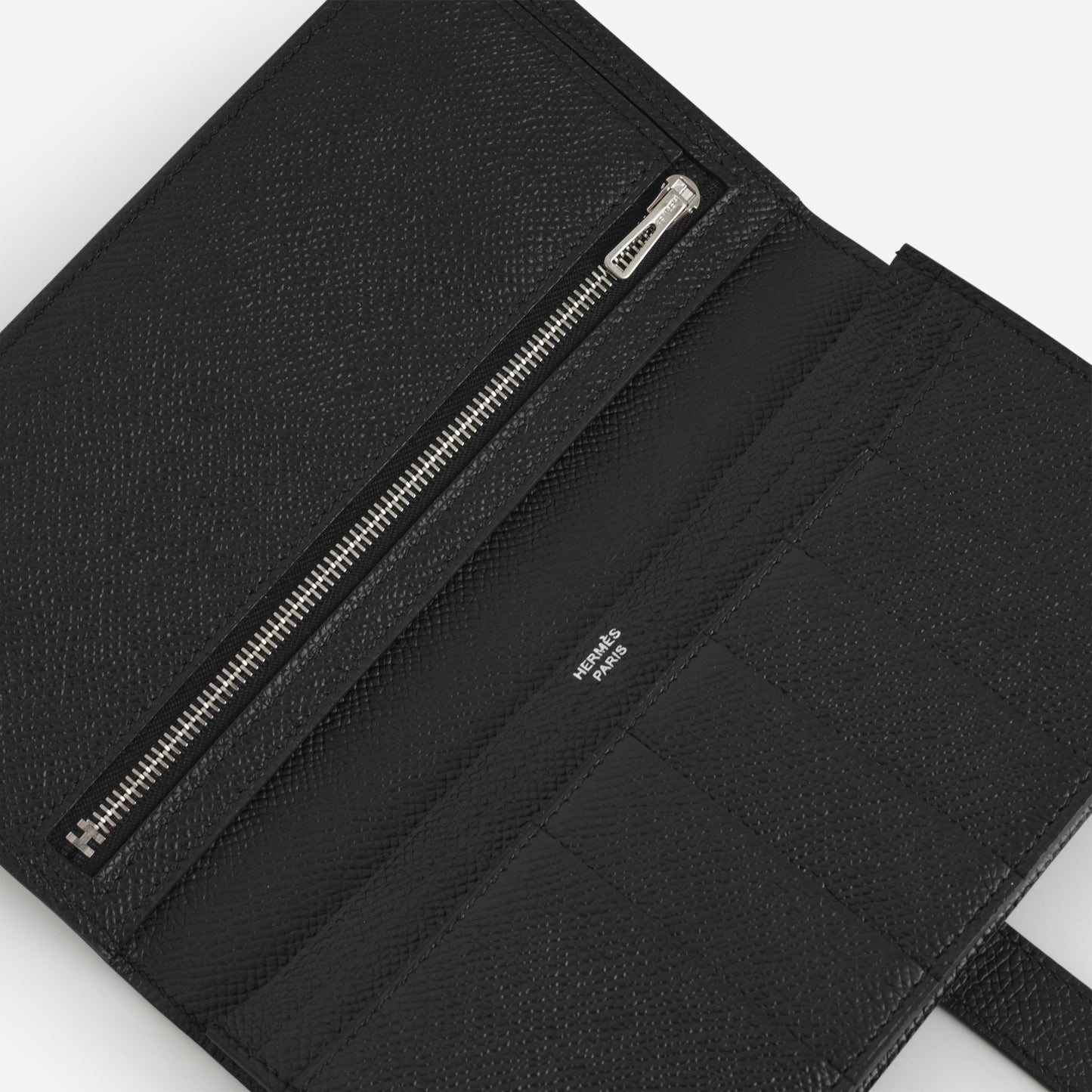 Hermès Bearn Wallet - Black Epsom | Palladium Hardware