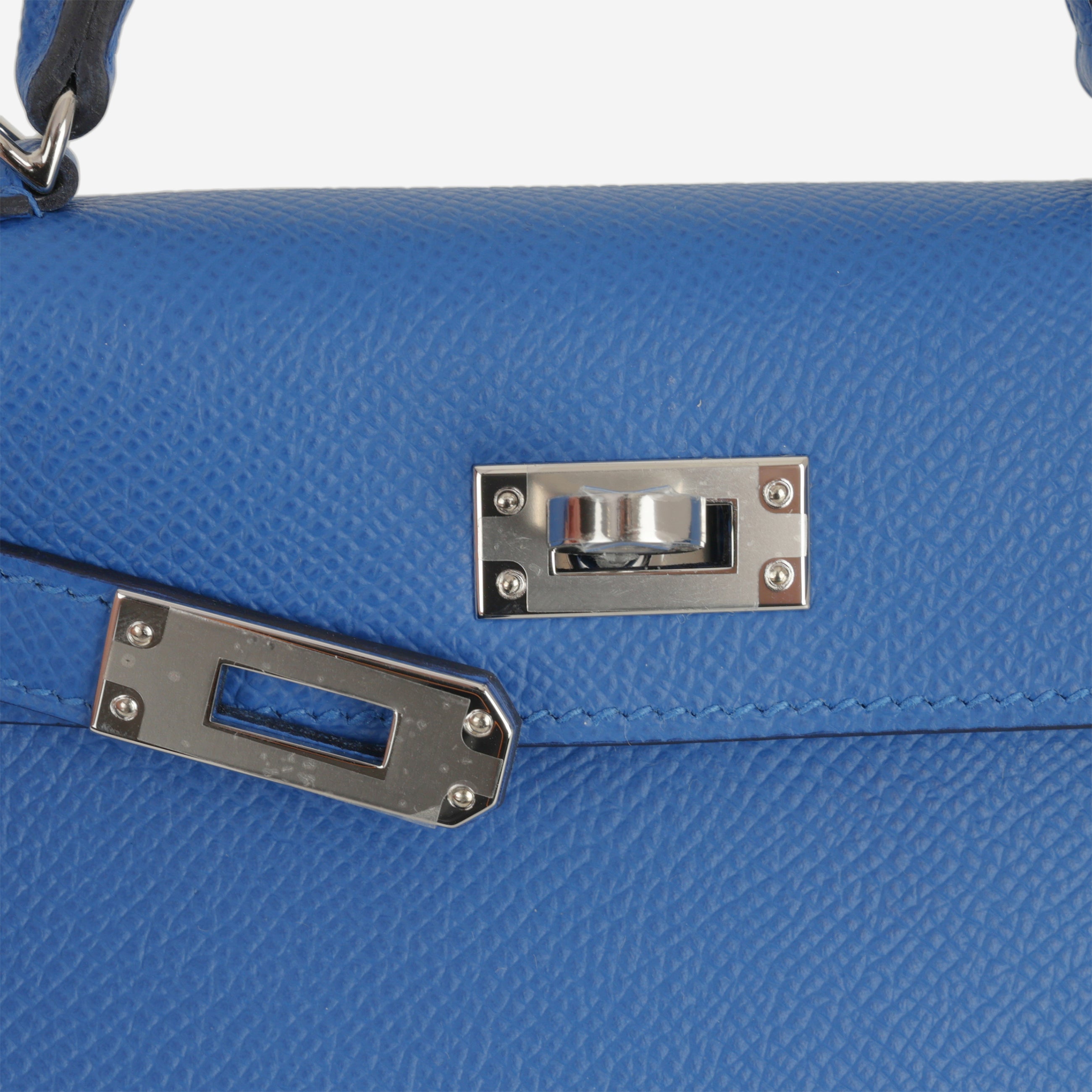 Hermès Mini Kelly - Bleu Zellige Epsom | Palladium Hardware