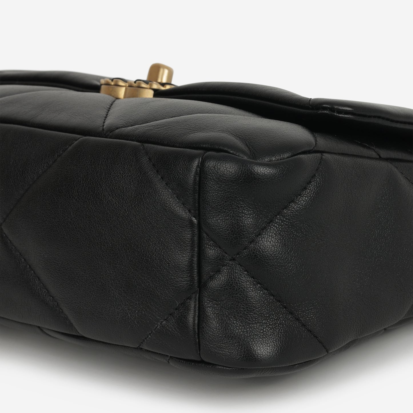 Chanel Small 19 Flap Bag - Black Lambskin | Gold & Silver Hardware