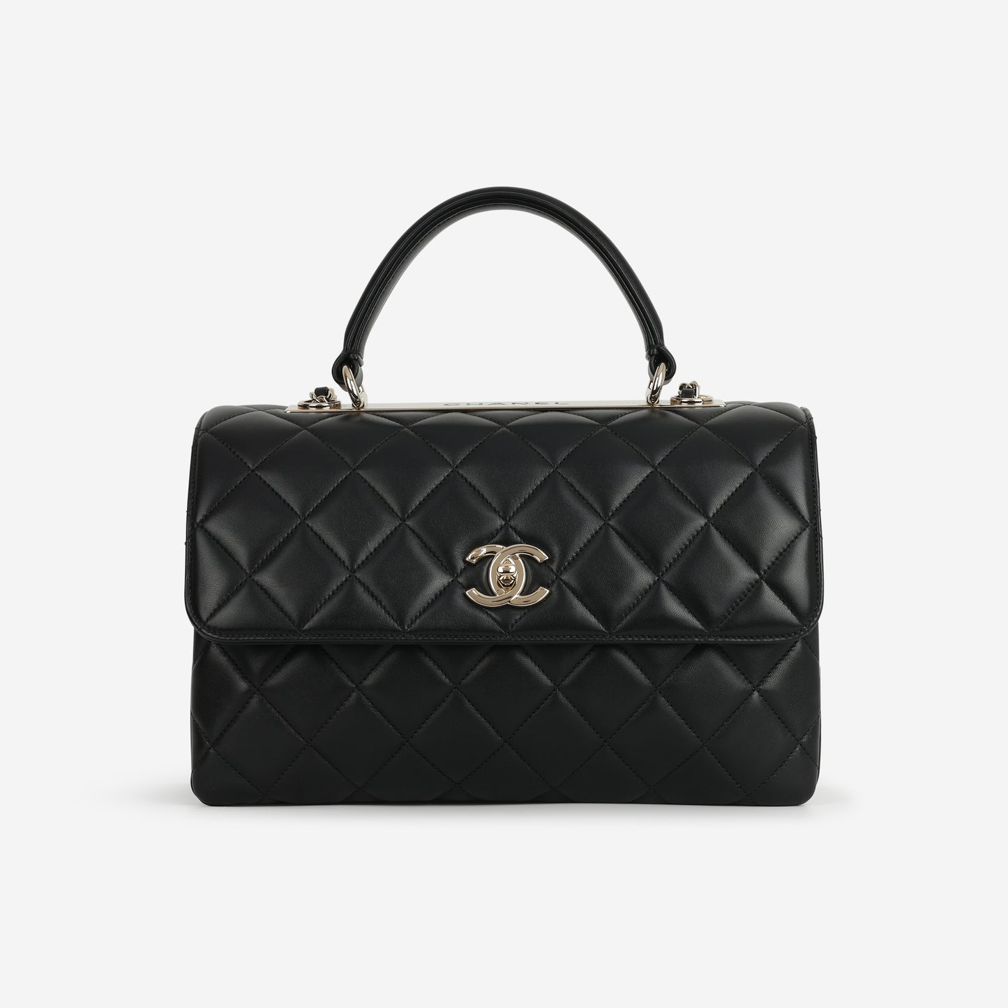 Chanel Medium Trendy CC Flap Bag - Black Lambskin | Champagne Gold Hardware