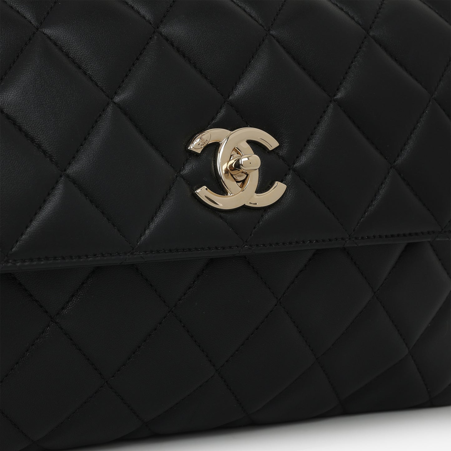 Chanel Medium Trendy CC Flap Bag - Black Lambskin | Champagne Gold Hardware