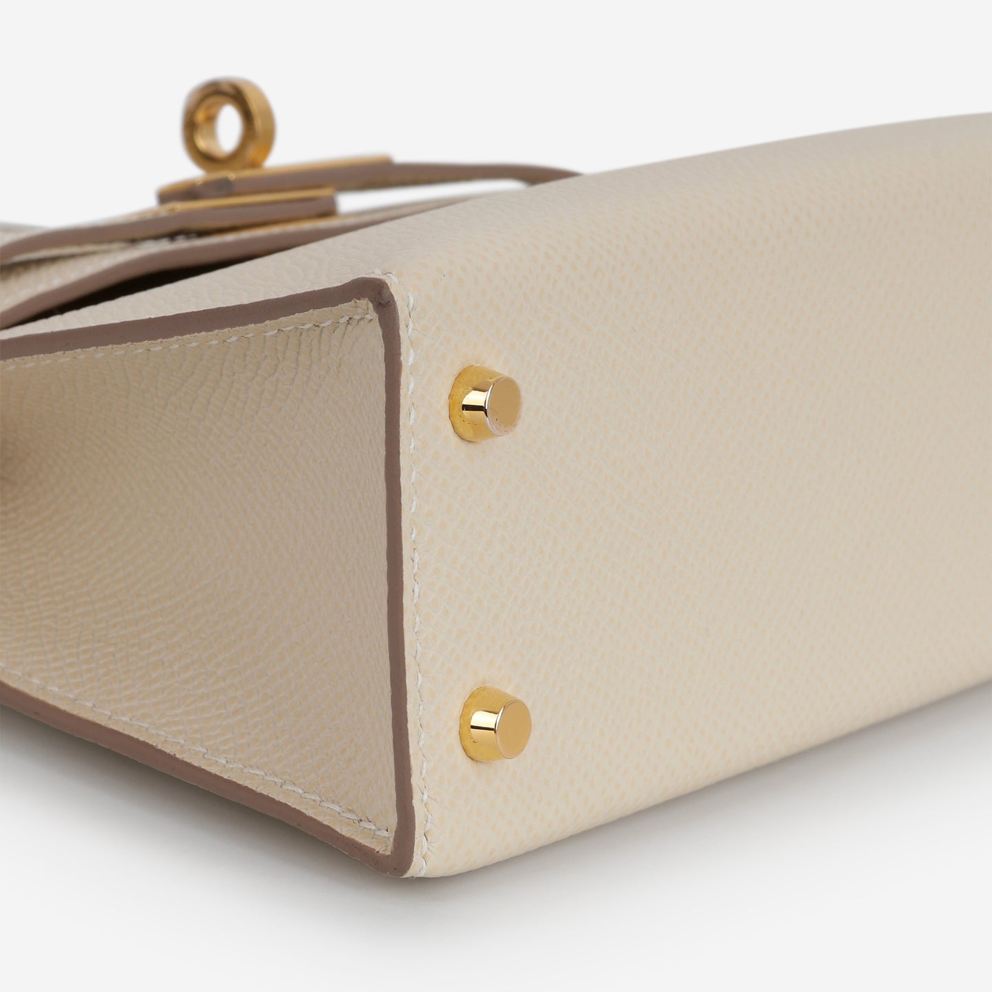 Hermès HSS Mini Kelly - Craie Epsom / Gold Interior | Gold Hardware