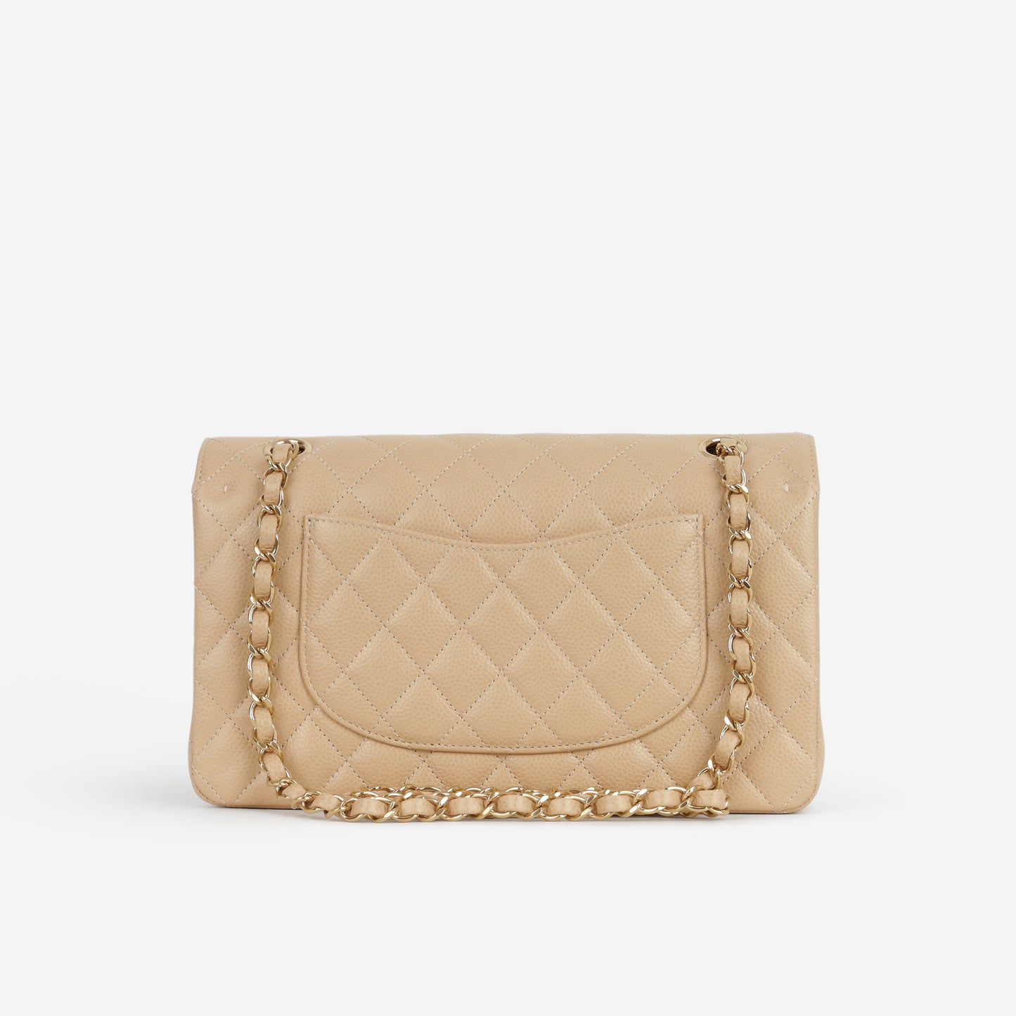 Chanel Medium Classic Flap - Beige Clair Caviar | Gold Hardware