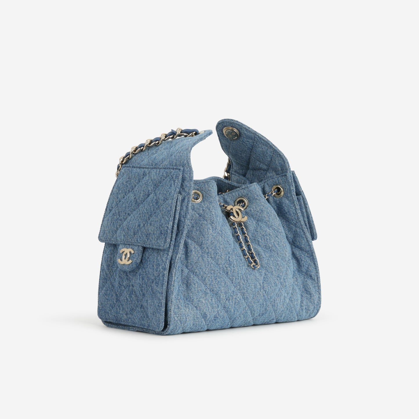 Chanel Small 25 Hobo - Blue Denim | Gold Hardware