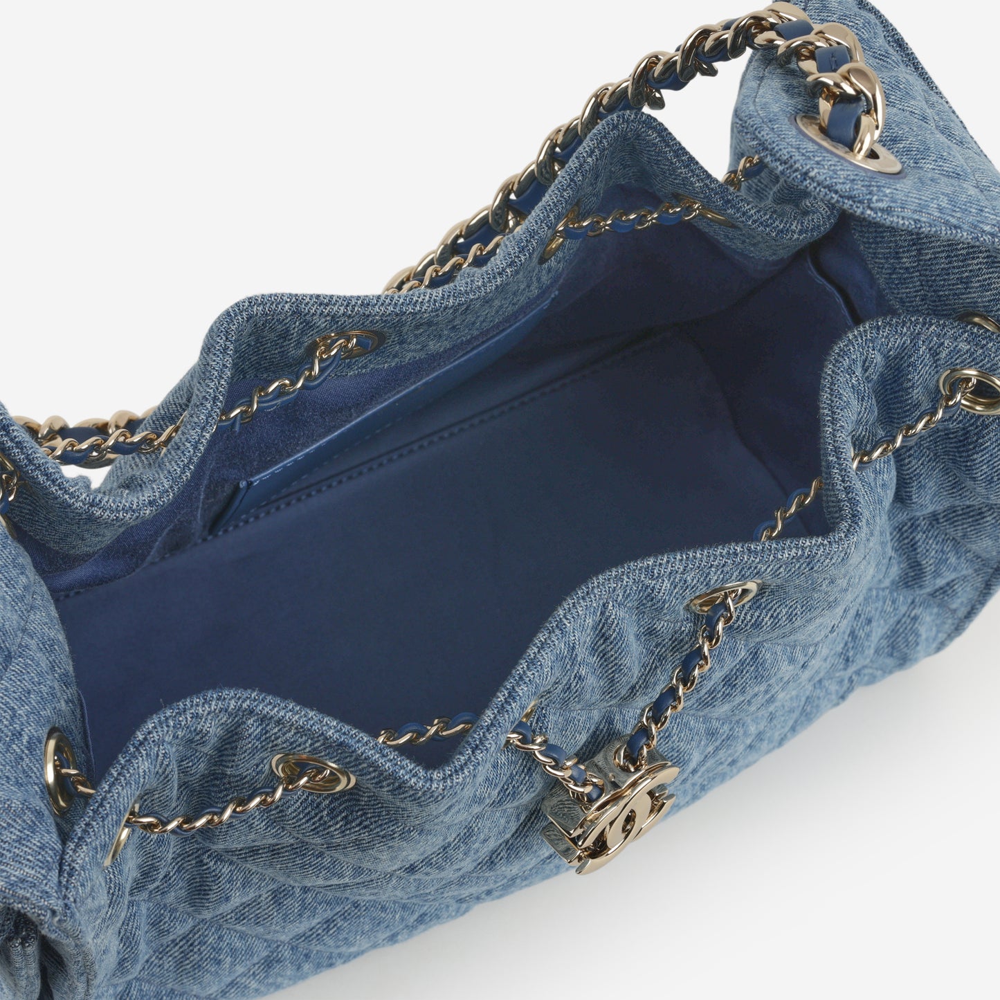 Chanel Small 25 Hobo - Blue Denim | Gold Hardware