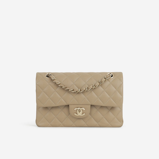 Chanel Small Classic Flap - Beige Caviar | Champagne Gold Hardware