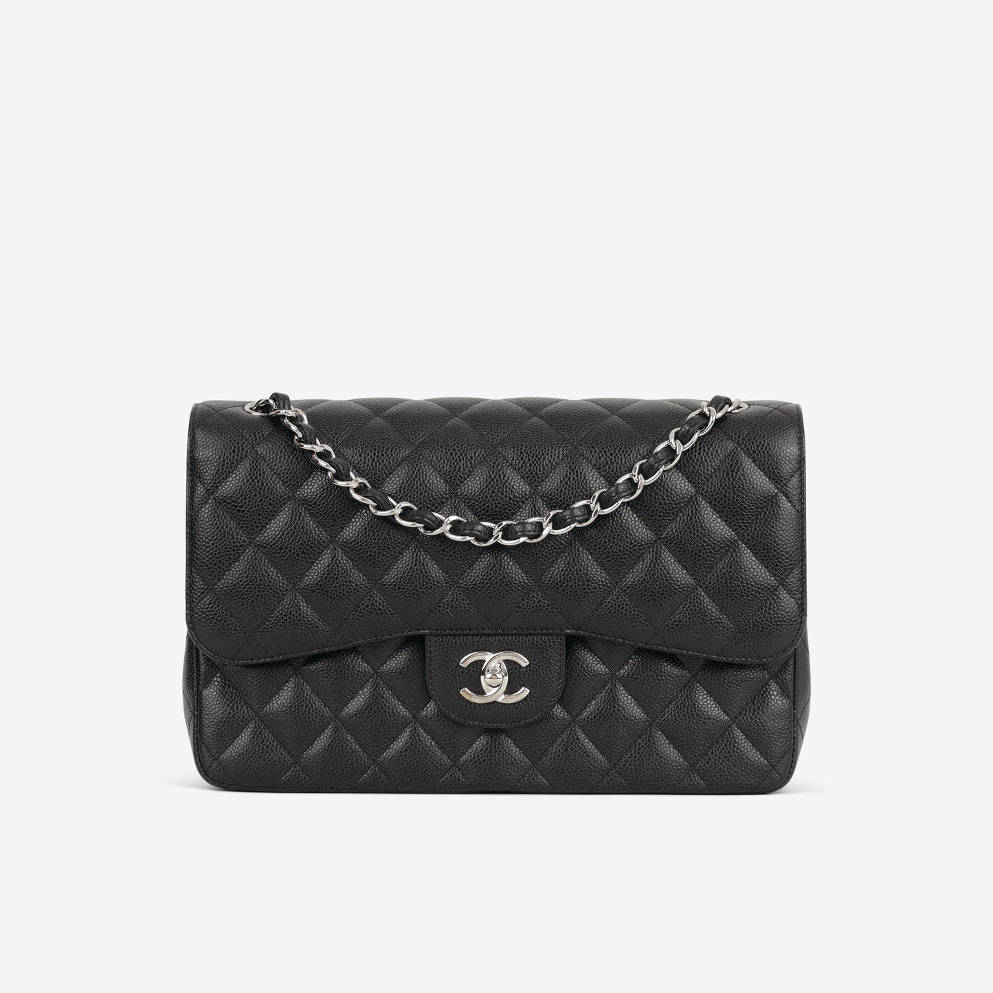 Chanel Jumbo Classic Flap - Black Caviar | Silver Hardware