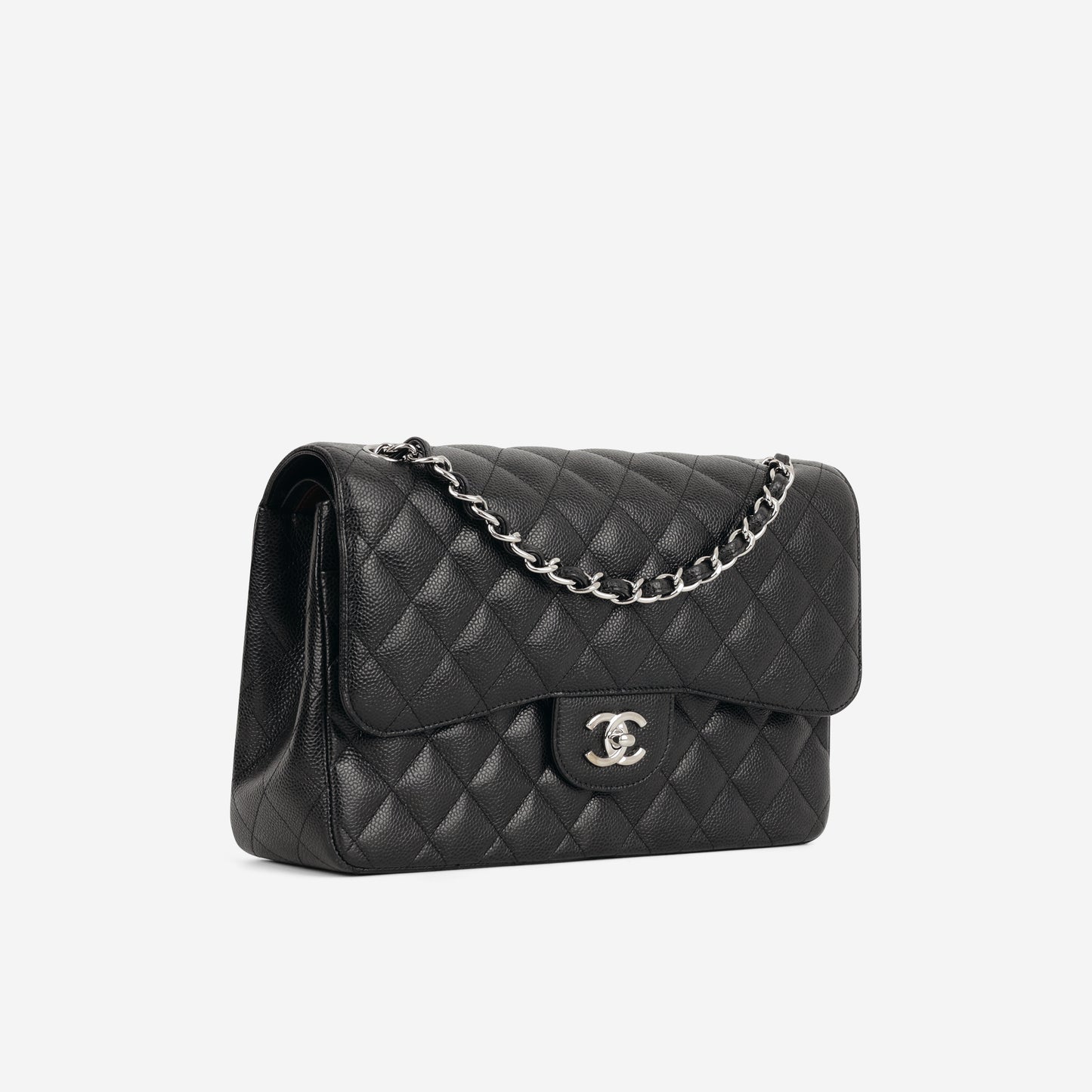 Chanel Jumbo Classic Flap - Black Caviar | Silver Hardware