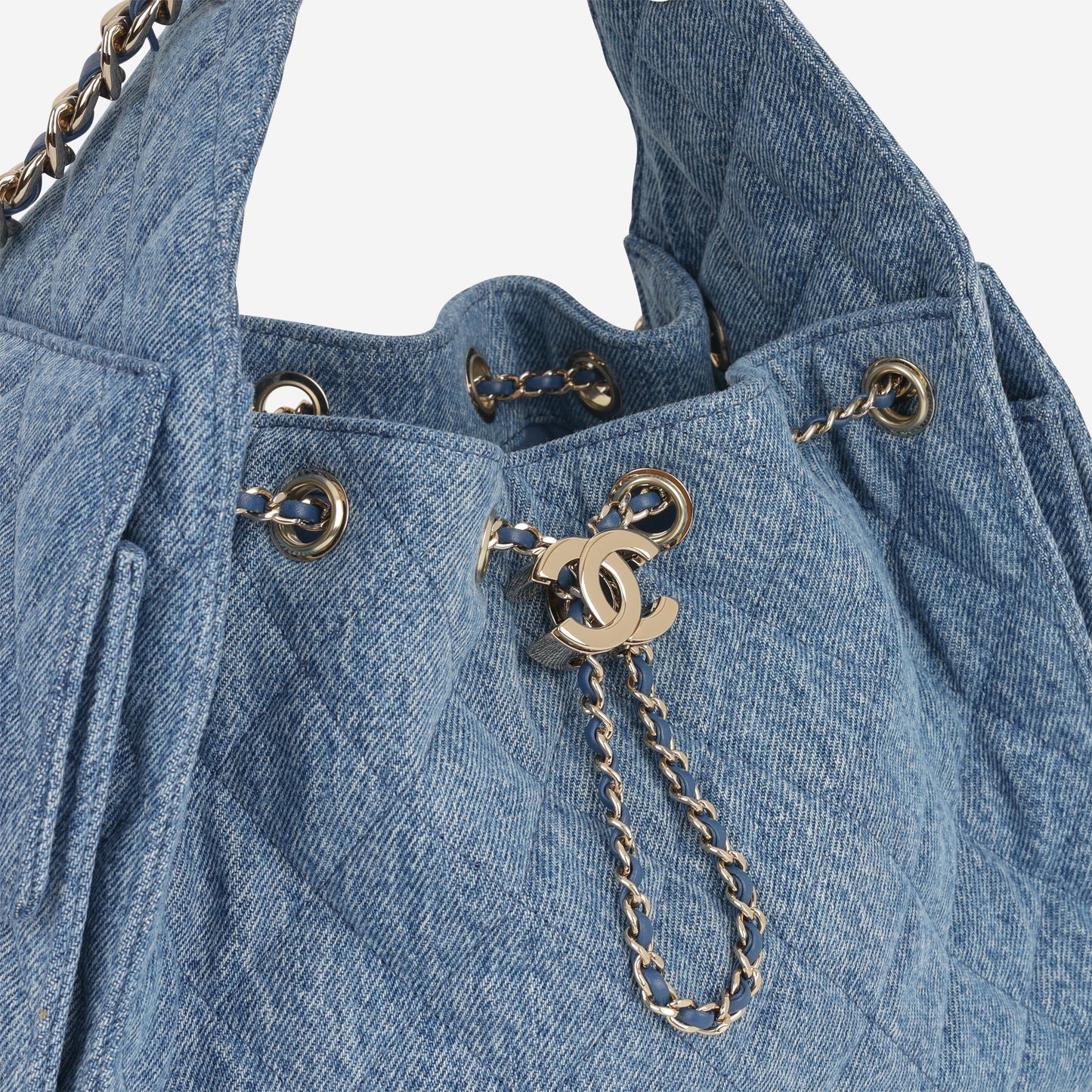 Chanel Small 25 Hobo - Denim Polished | Champagne Gold Hardware