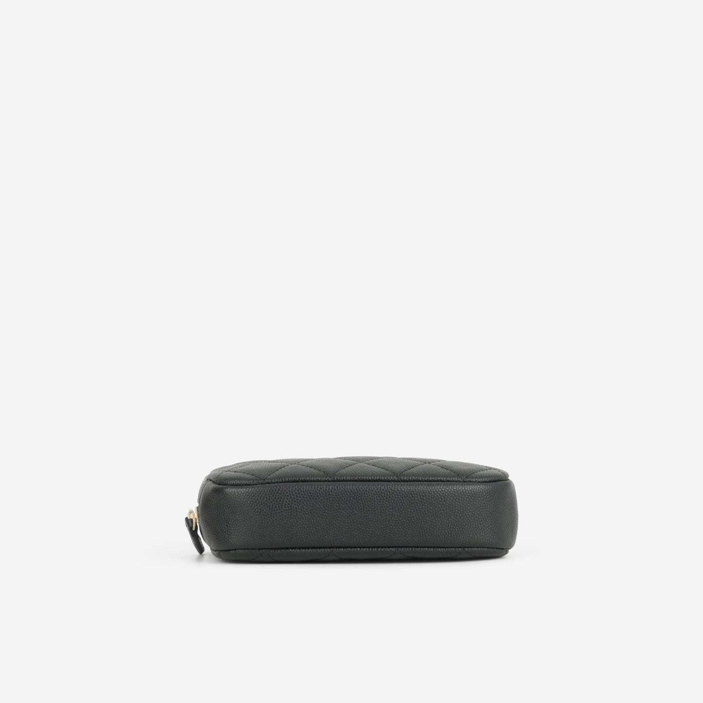 Chanel Small Curvy Cosmetic Pouch - Black Caviar | Gold Hardware