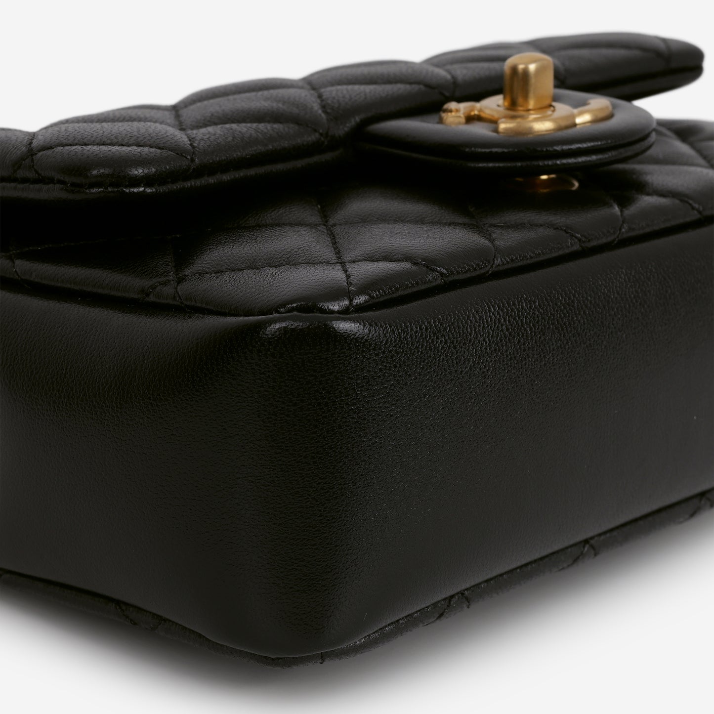 Chanel 24P Mini Pearl Twist Flap - Black Lambskin | Gold Hardware