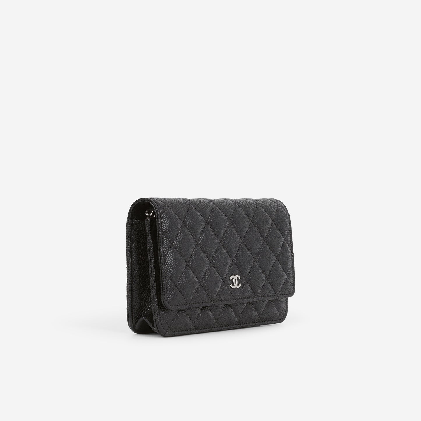 Chanel Classic Wallet on Chain - Black Caviar | Silver Hardware
