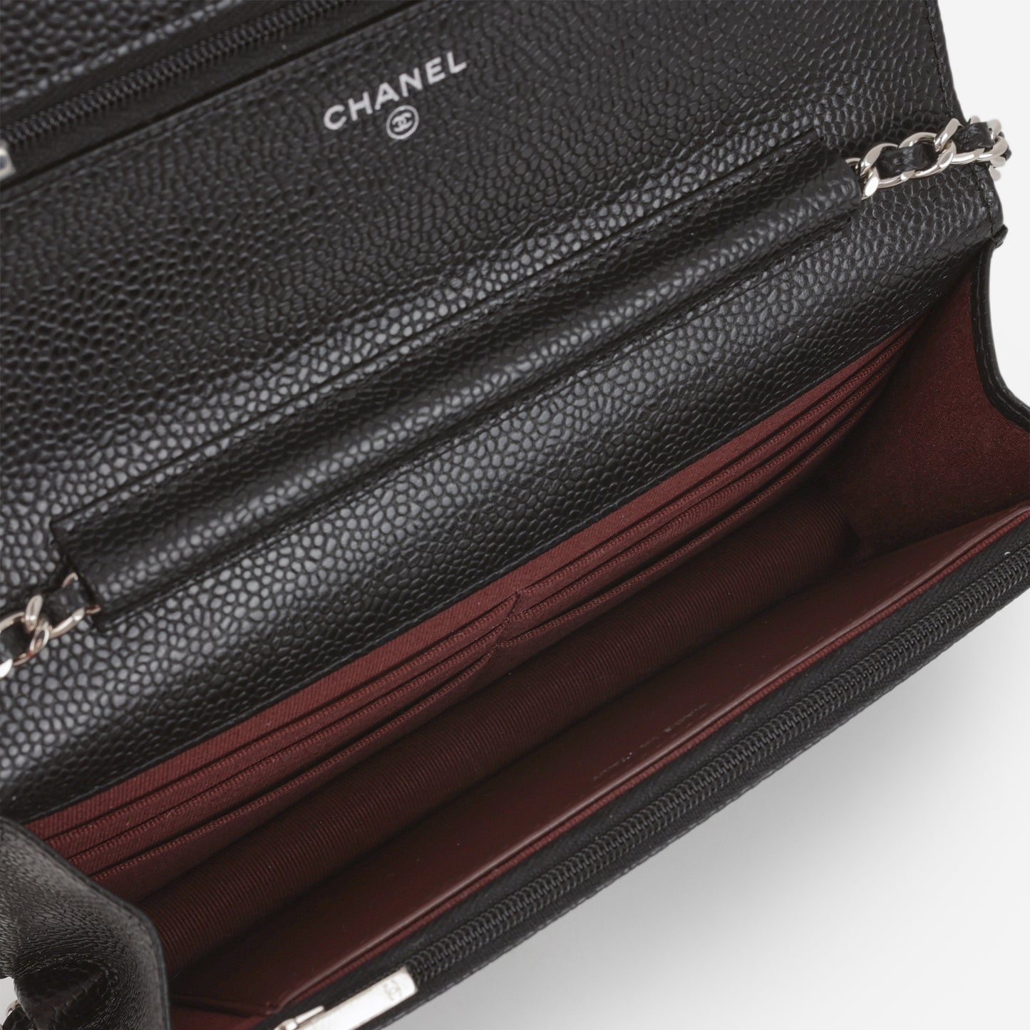 Chanel Classic Wallet on Chain - Black Caviar | Silver Hardware