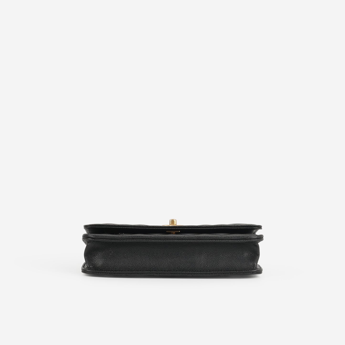 Chanel Coco Mark Coin Wallet on Chain - Black Caviar | Gold Hardware