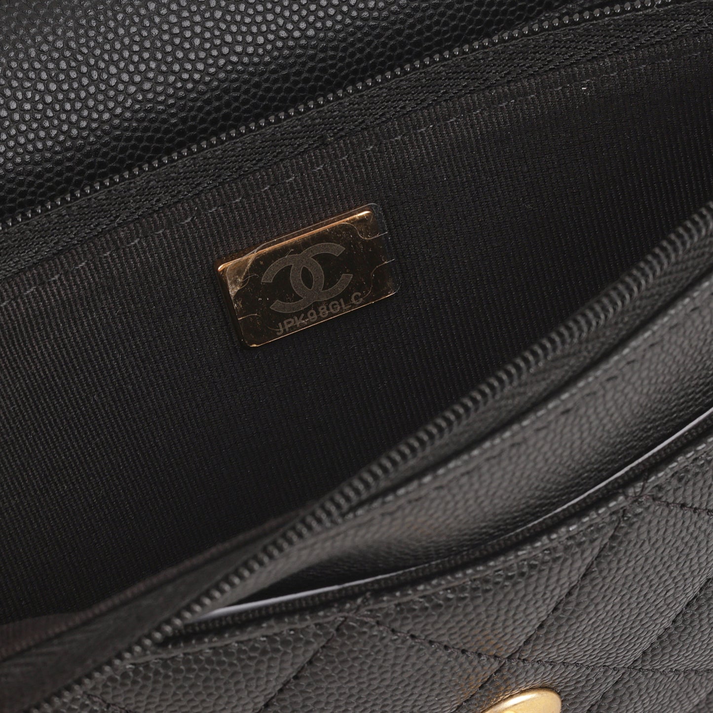 Chanel Coco Mark Coin Wallet on Chain - Black Caviar | Gold Hardware