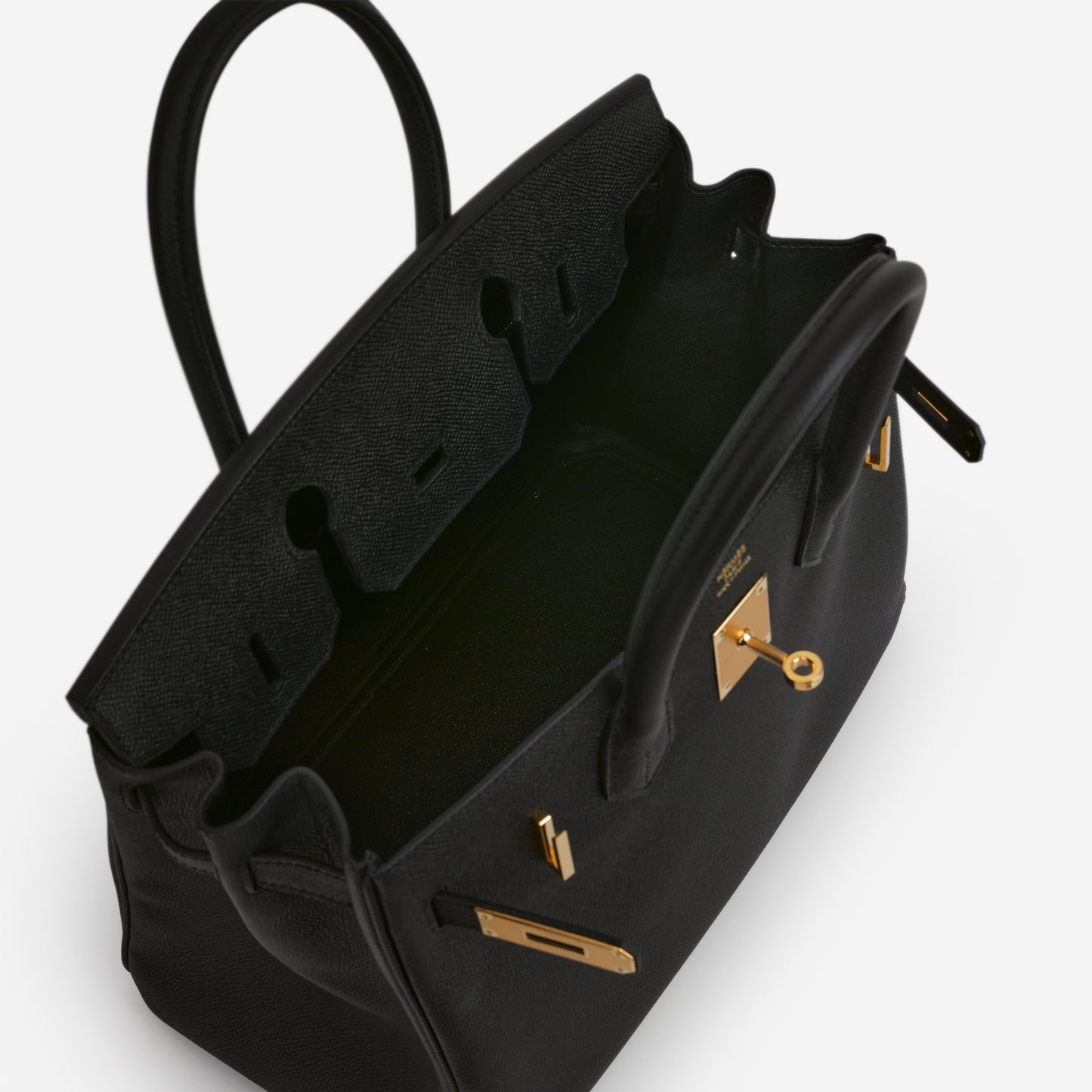 Hermès Birkin 30 - Black Epsom Retourne | Gold Hardware