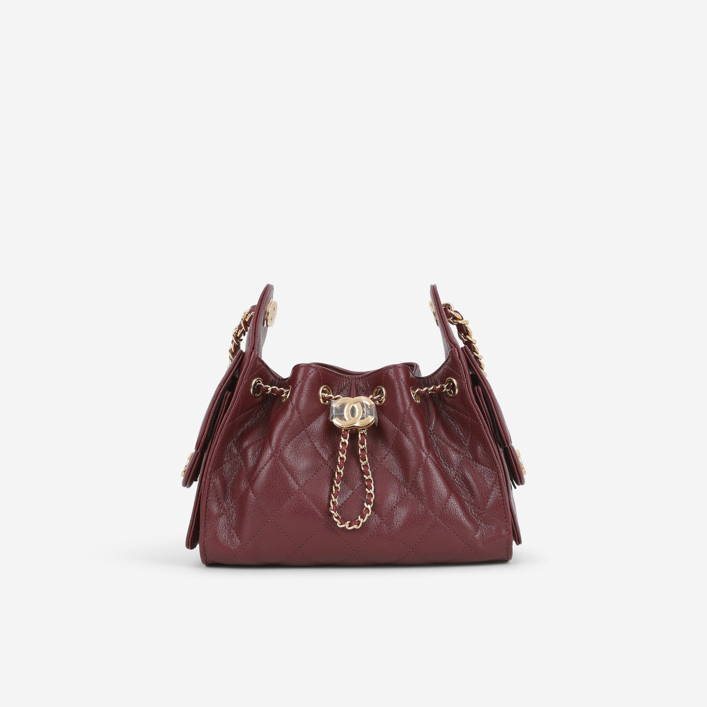 Chanel Mini 25 Hobo - Burgundy Calfskin | Gold Hardware