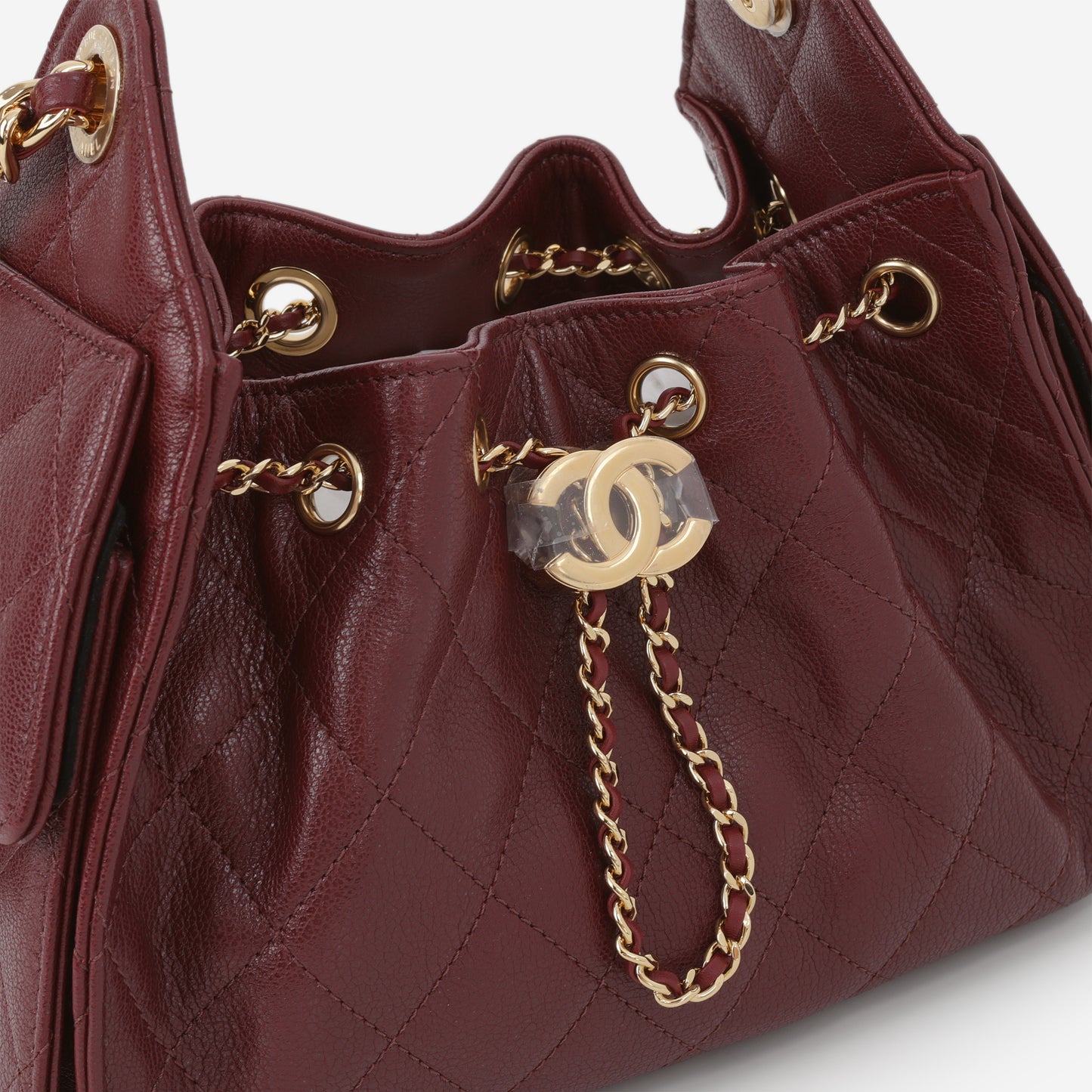 Chanel Mini 25 Hobo - Burgundy Calfskin | Gold Hardware