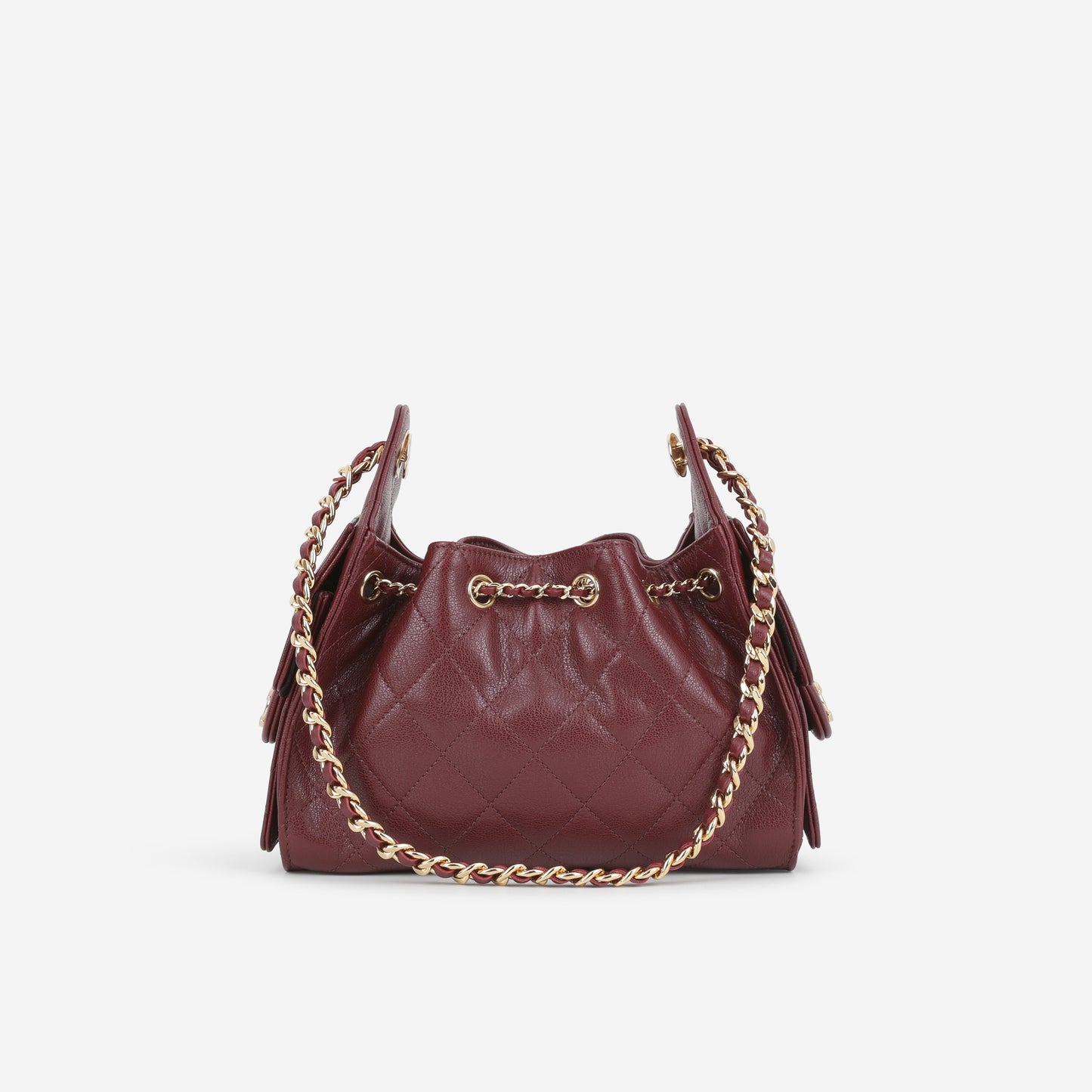 Chanel Mini 25 Hobo - Burgundy Calfskin | Gold Hardware