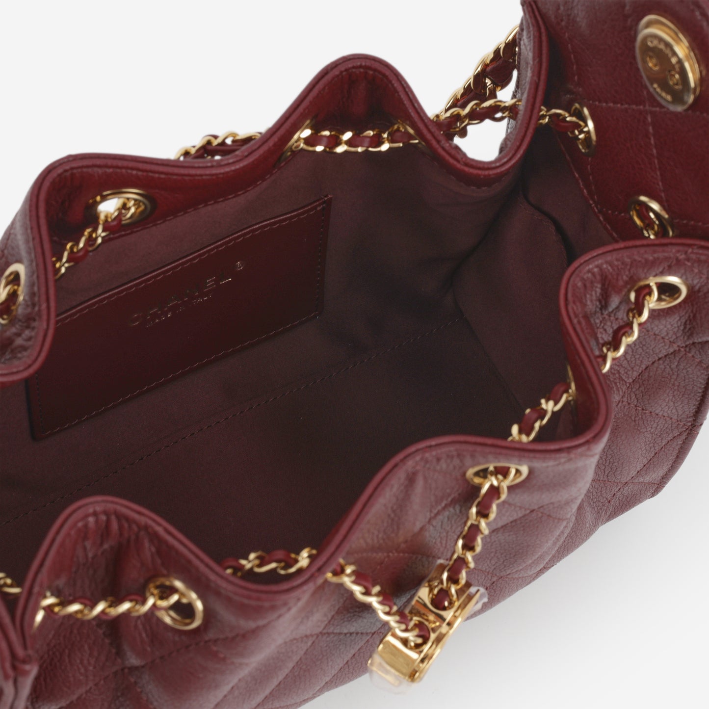 Chanel Mini 25 Hobo - Burgundy Calfskin | Gold Hardware