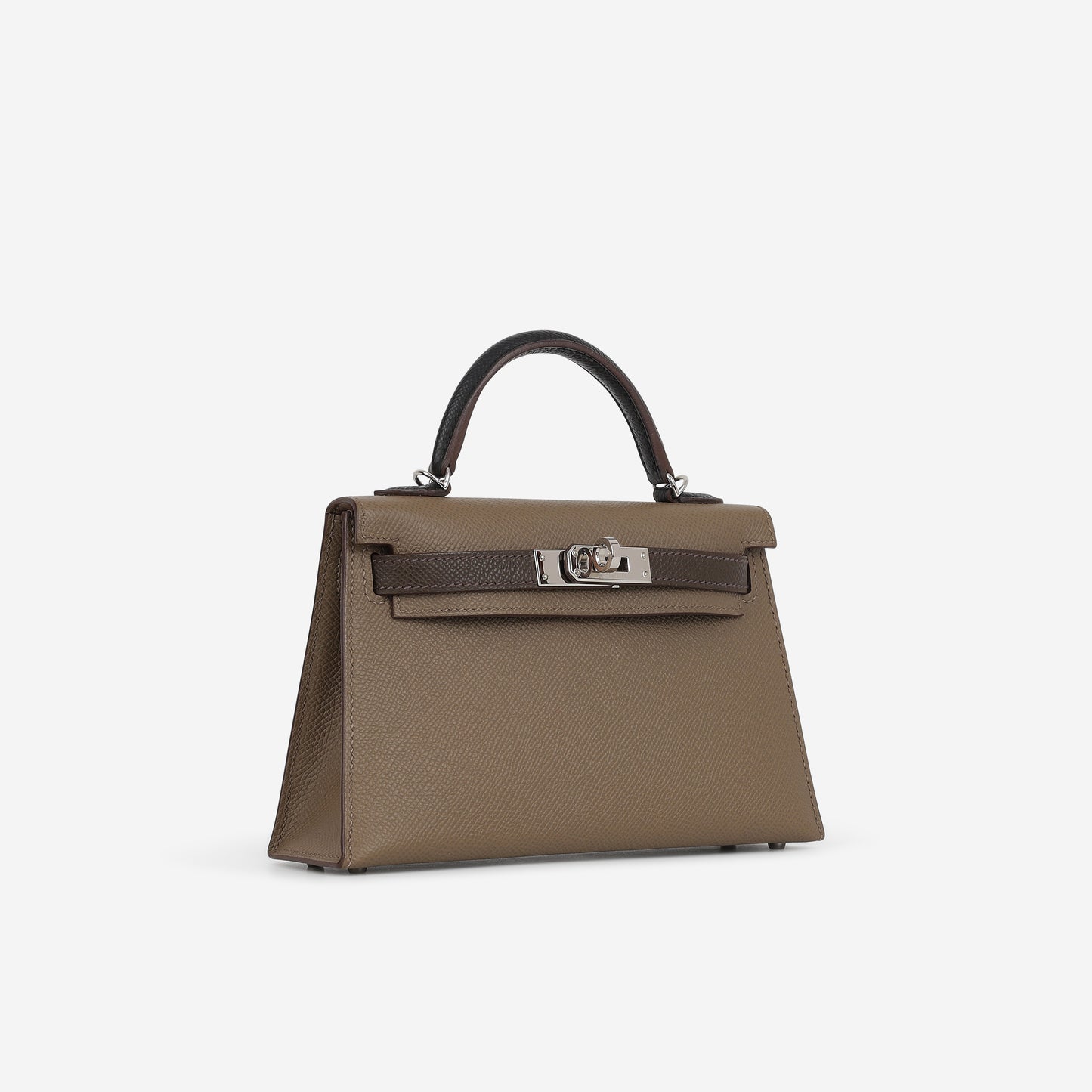 Hermès Tri-Color Mini Kelly 20 - Etoupe / Ecorce / Black Epsom | Palladium Hardware