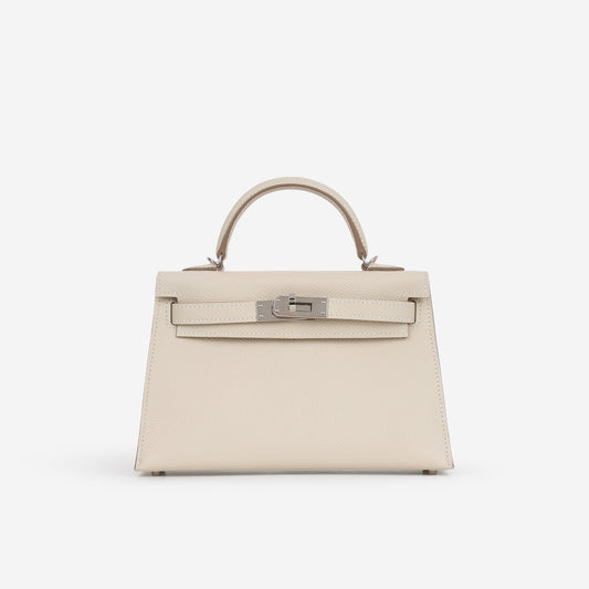 Hermès Mini Kelly 20 - Craie Epsom | Palladium Hardware