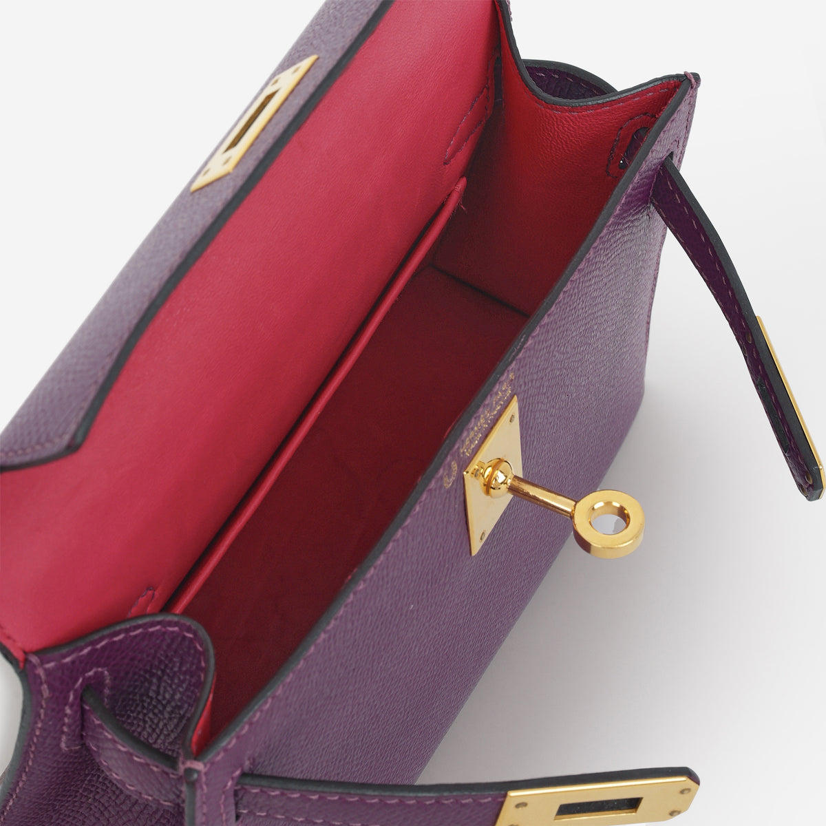 Hermès HSS Mini Kelly 20 - Anemone Epsom / Rose Mexico Interior | Gold Hardware