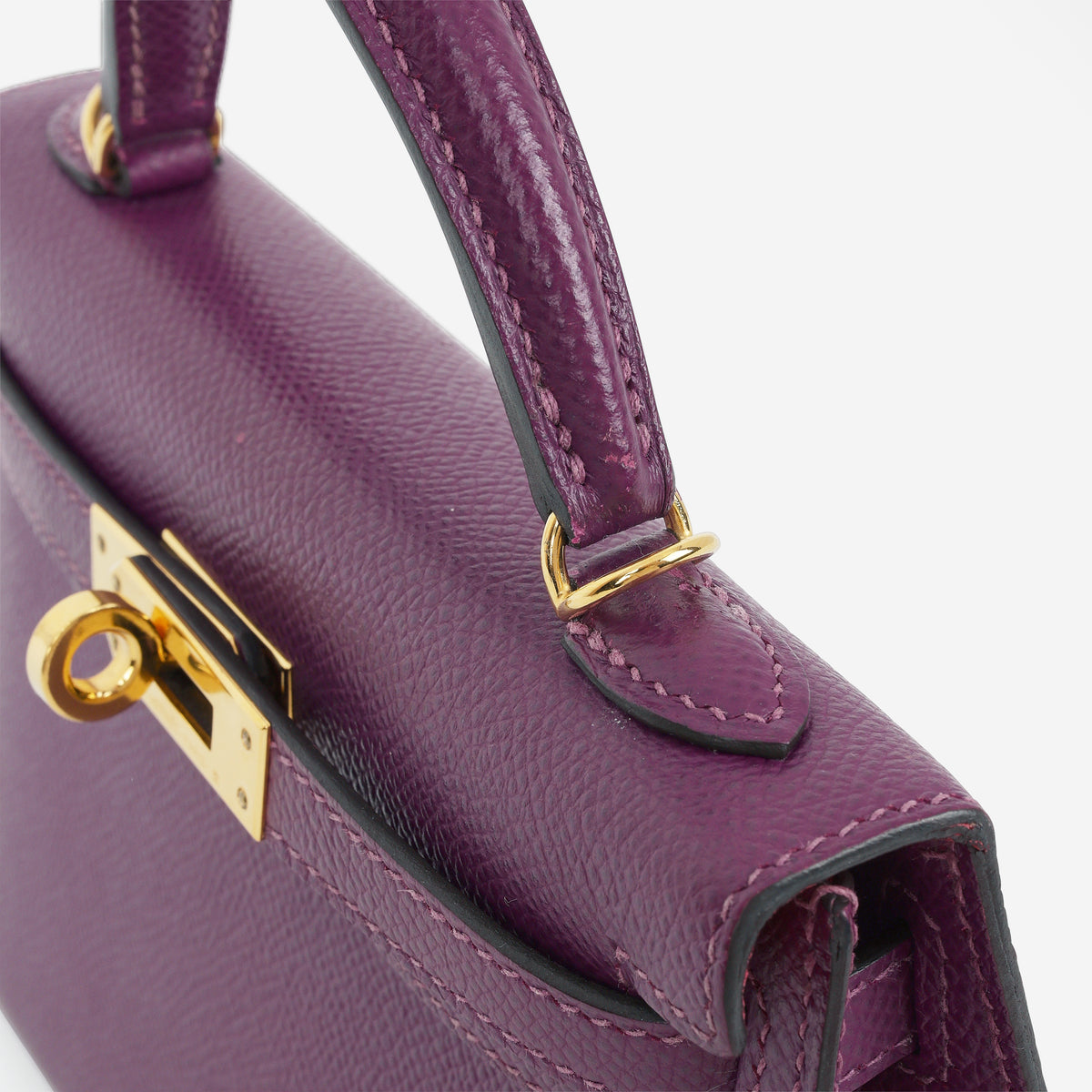 Hermès HSS Mini Kelly 20 - Anemone Epsom / Rose Mexico Interior | Gold Hardware