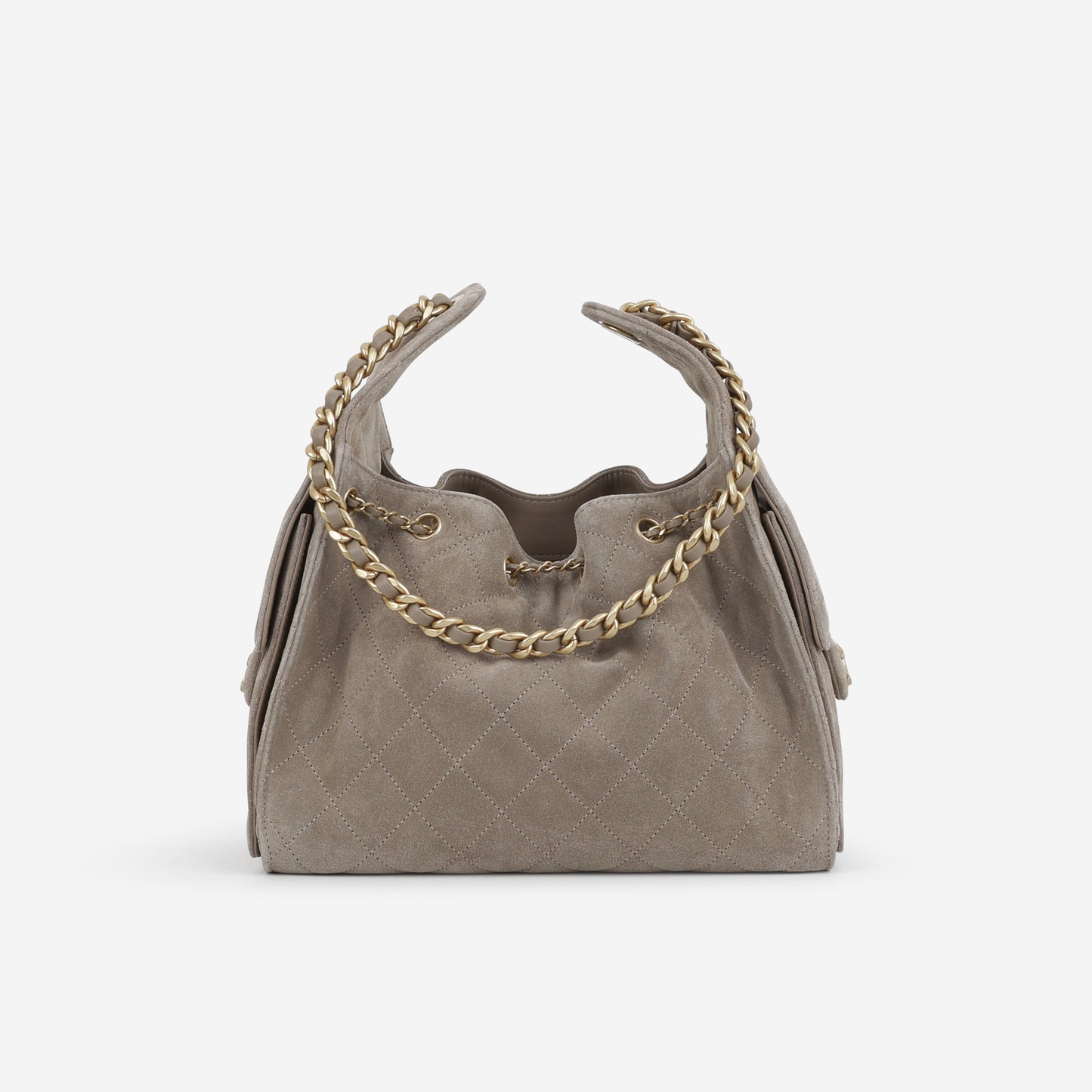 Chanel Mini 25 Hobo - Grey Suede | Gold Hardware