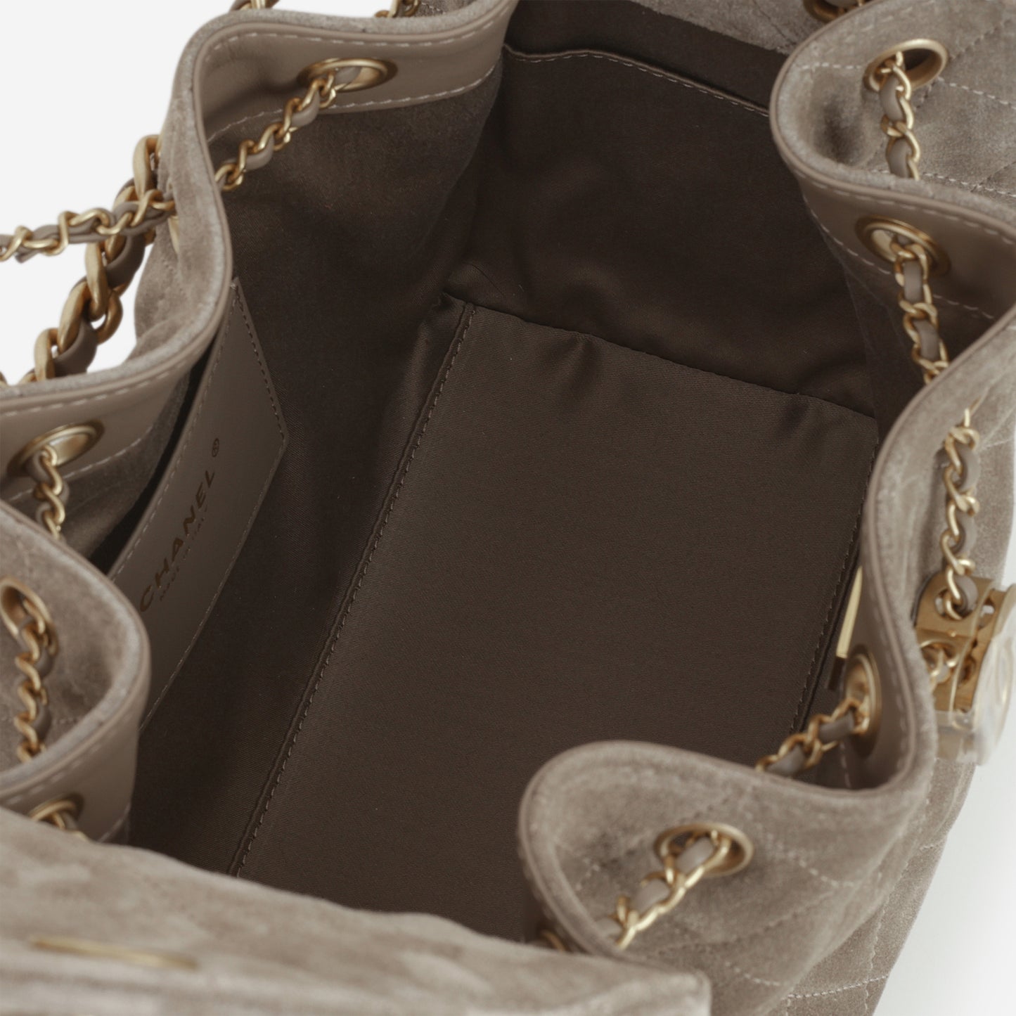 Chanel Mini 25 Hobo - Grey Suede | Gold Hardware
