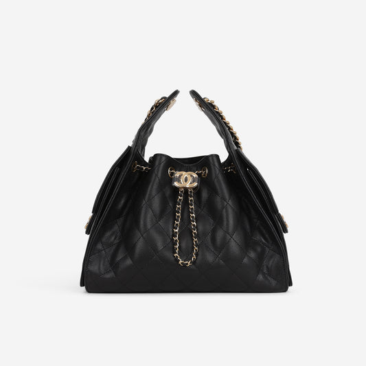 Chanel Small 25 Hobo - Black Caviar | Polished Gold Hardware