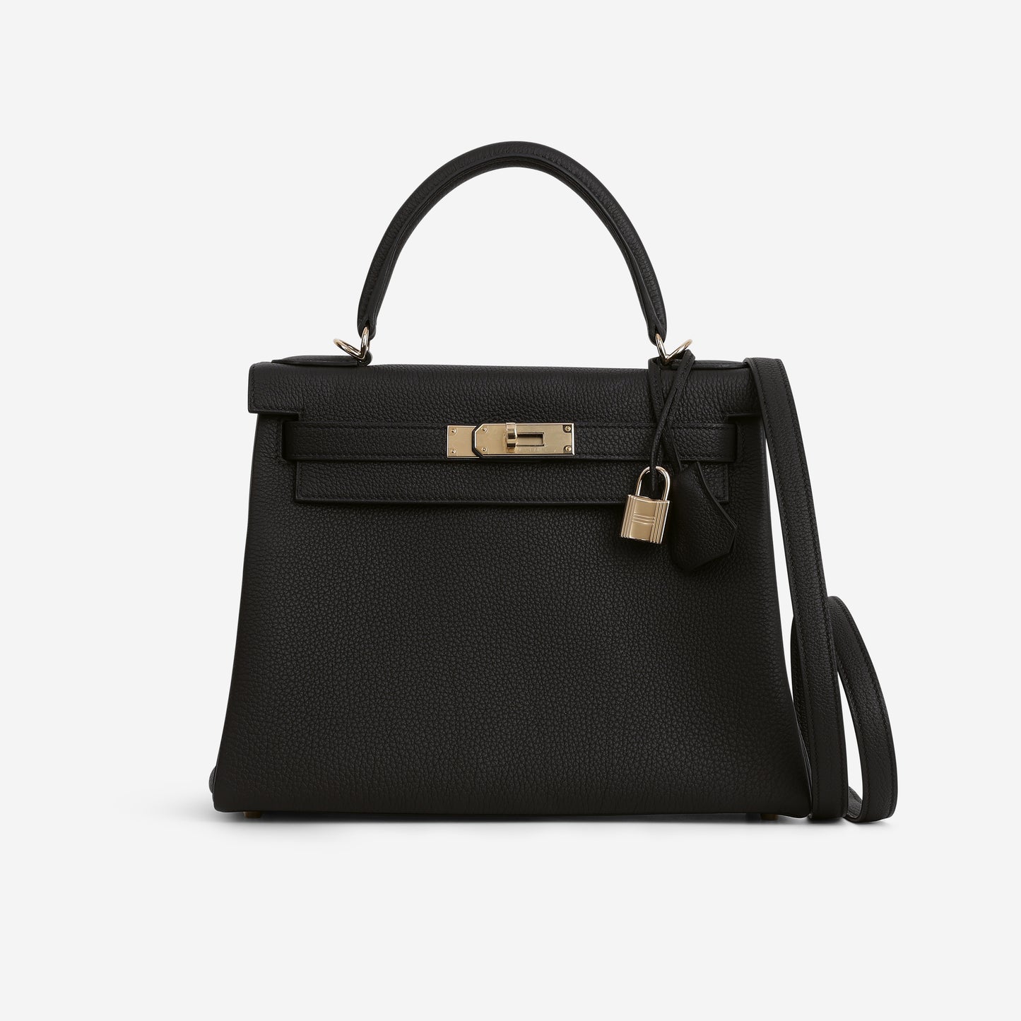 Hermès Kelly 28 - Black Togo | Permabrass Hardware