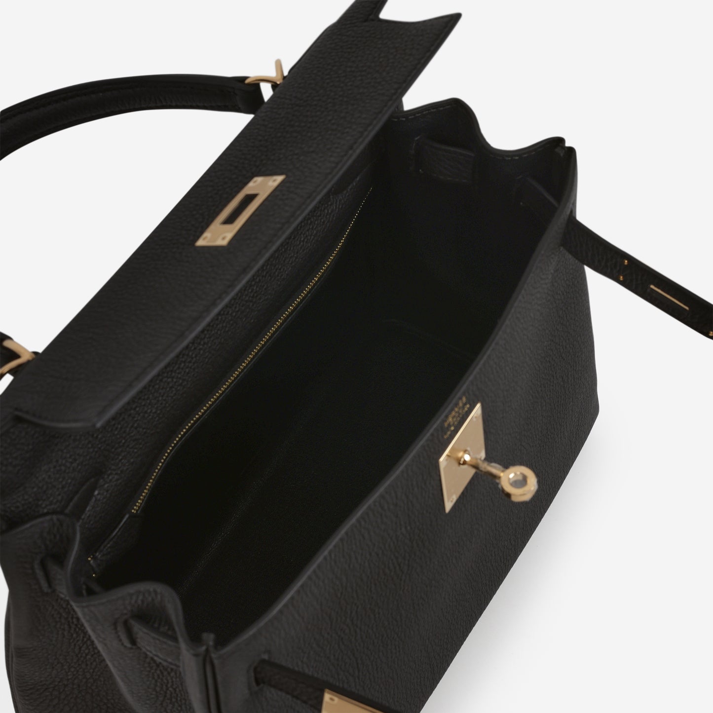 Hermès Kelly 28 - Black Togo | Permabrass Hardware