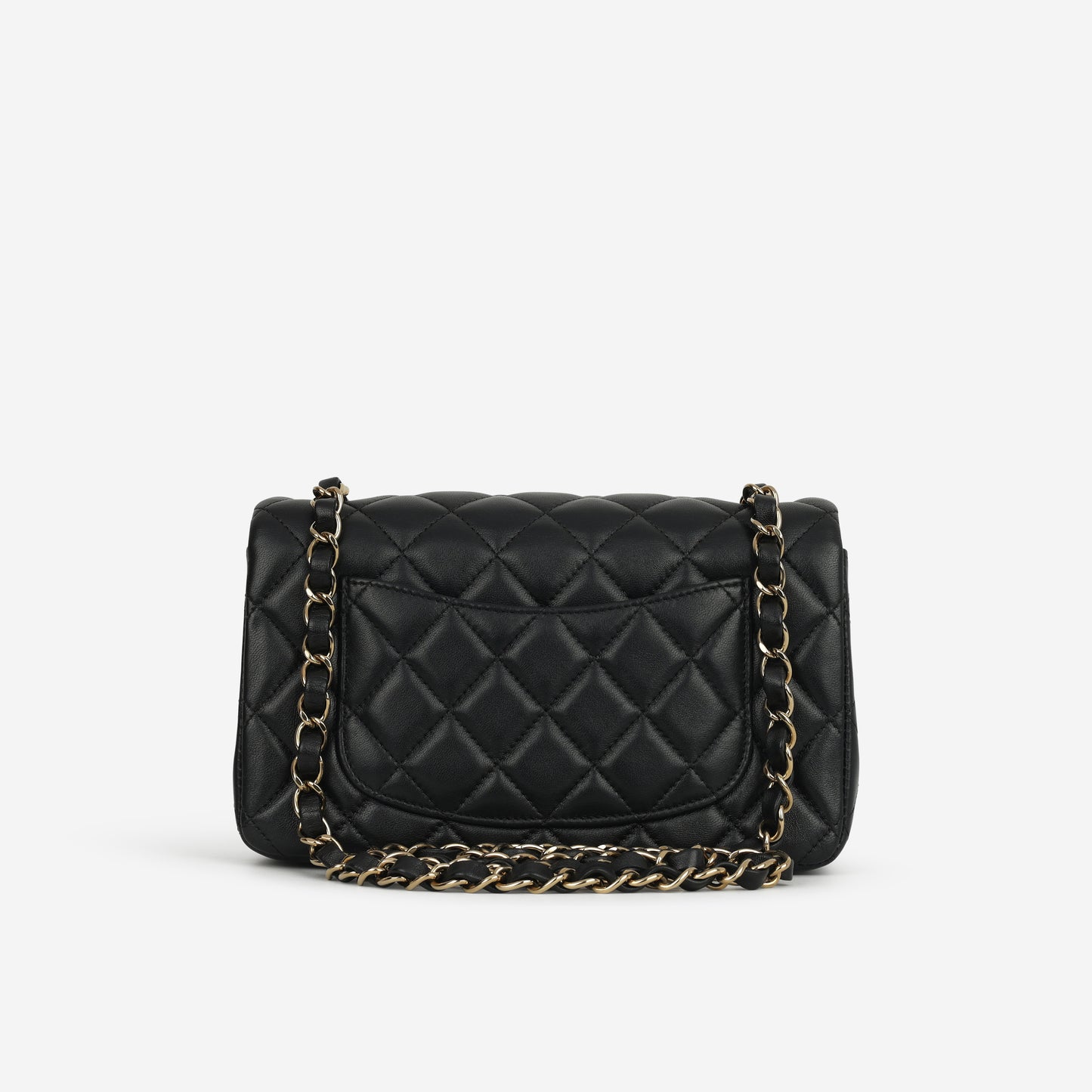 Chanel Mini Rectangular - Black Lambskin | Champagne Gold Hardware
