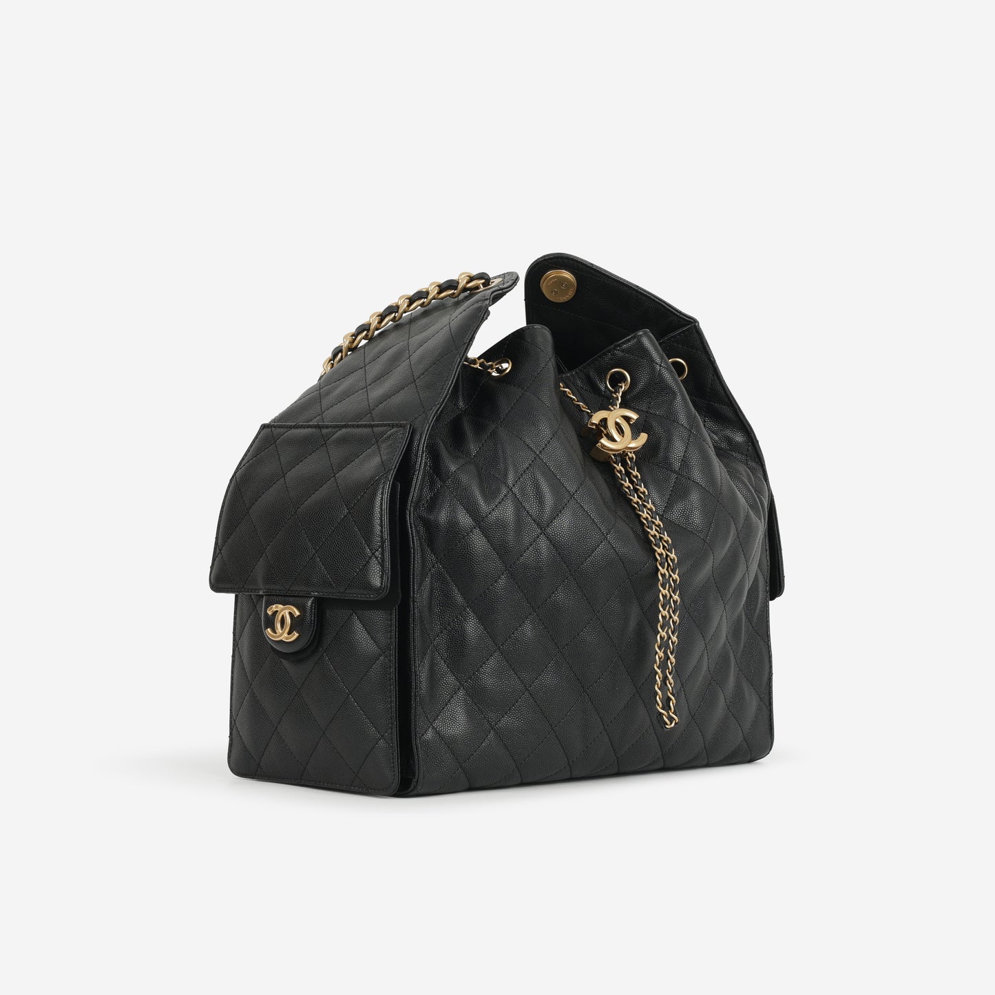 Chanel Medium 25 Hobo Bag - Black Caviar | Aged Gold Hardware
