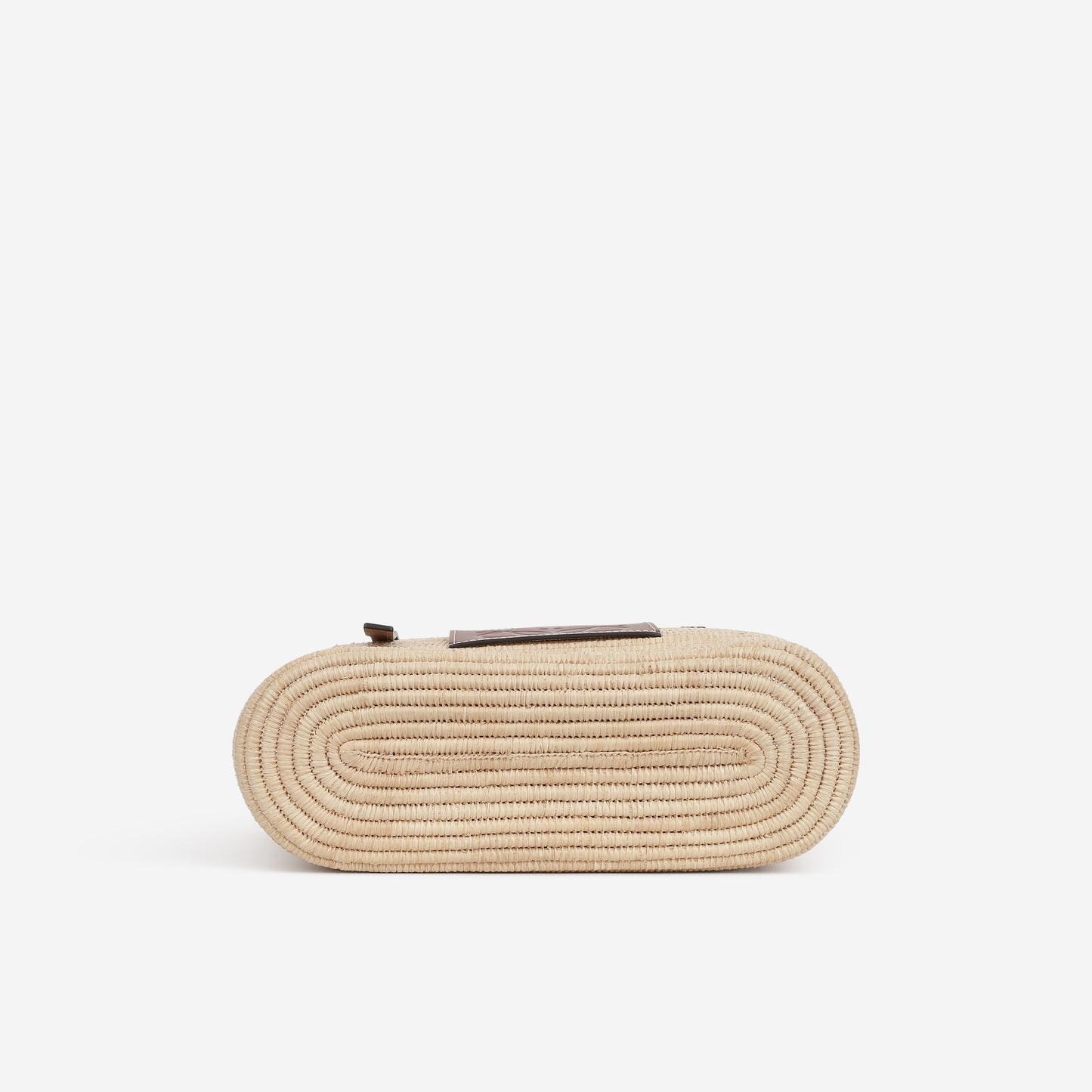 Loewe Small Woven Tote - Beige Raffle/Brown Calfskin | Silver Hardware