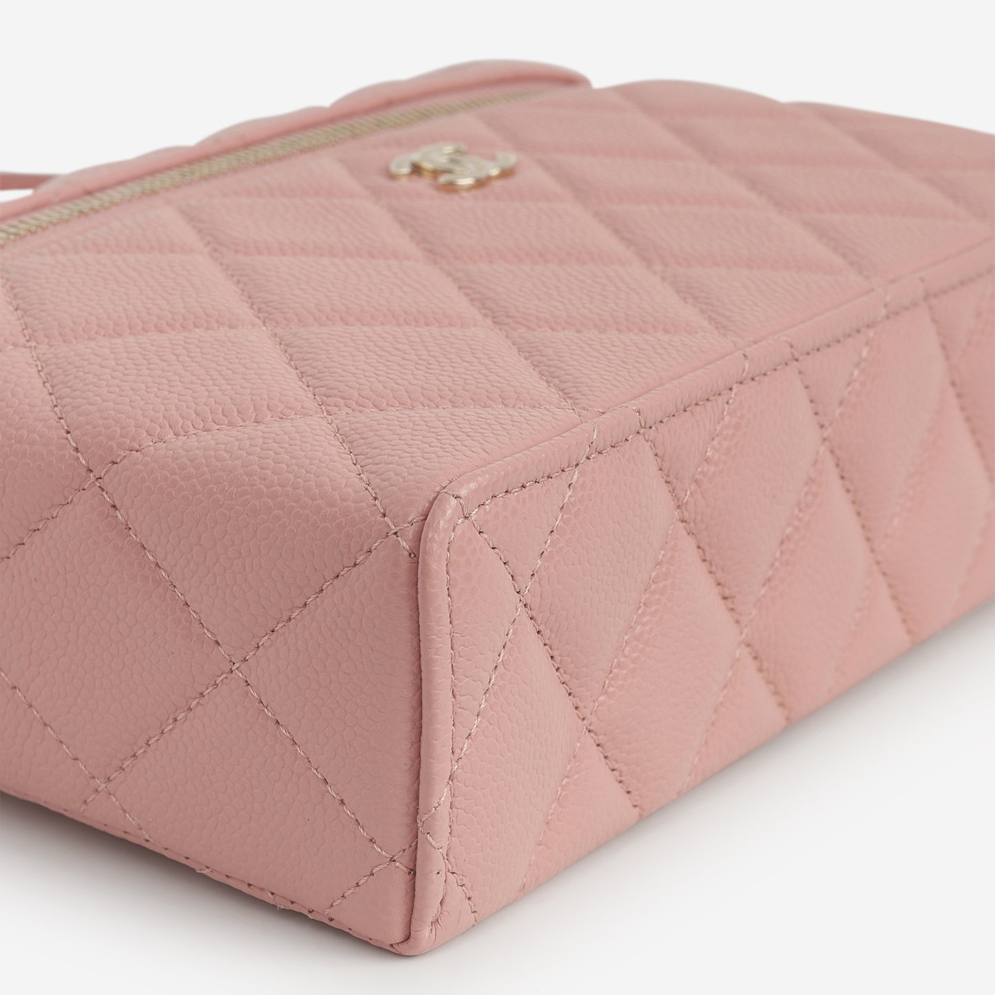 Chanel Top Handle Vanity With Chain - Pink Caviar | Champagne Gold Hardware
