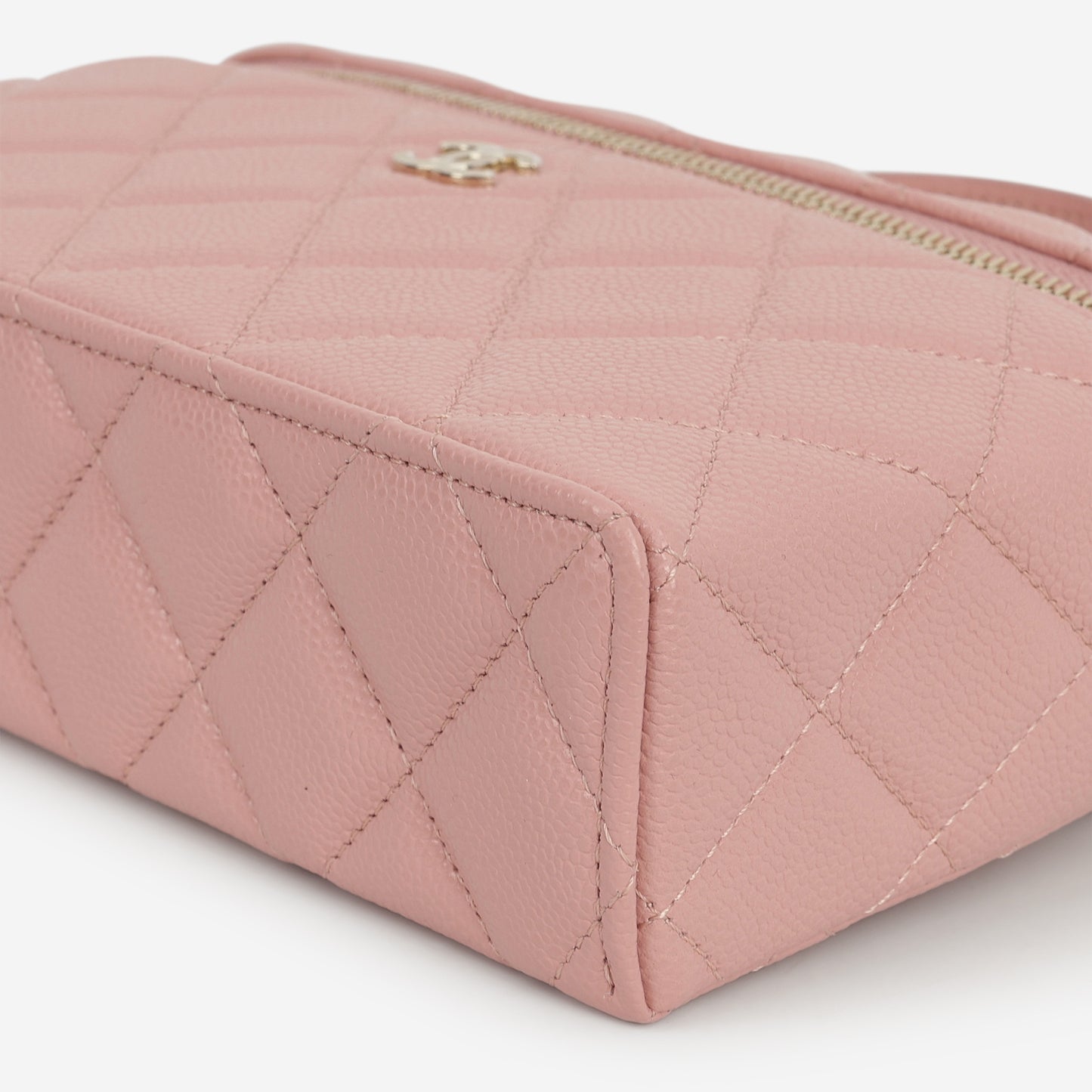 Chanel Top Handle Vanity With Chain - Pink Caviar | Champagne Gold Hardware
