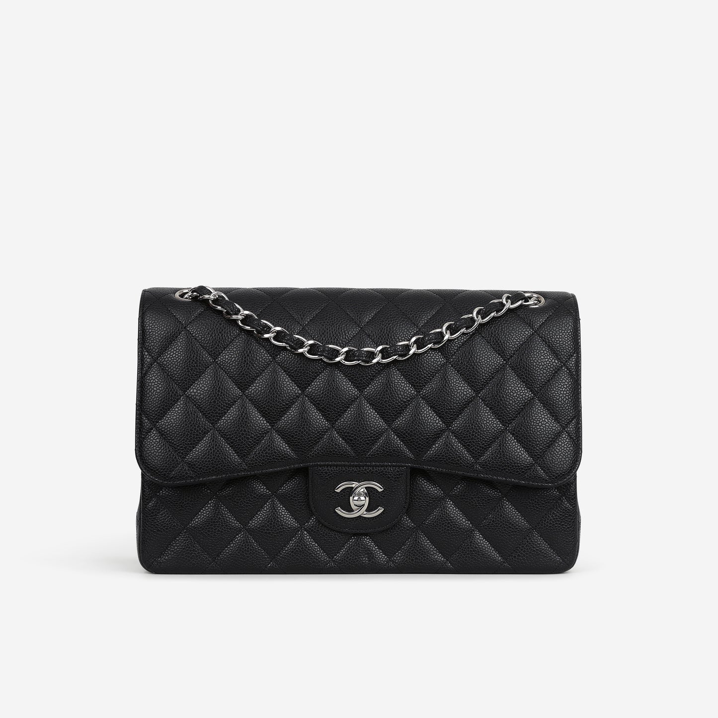 Chanel Jumbo Classic Flap - Black Caviar | Silver Hardware
