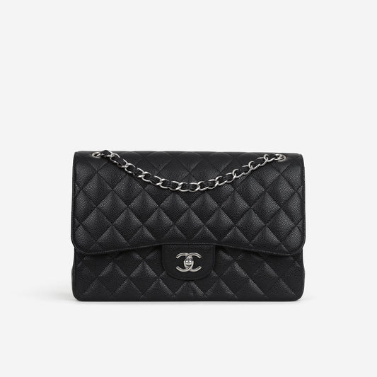 Chanel Jumbo Classic Flap - Black Caviar | Silver Hardware