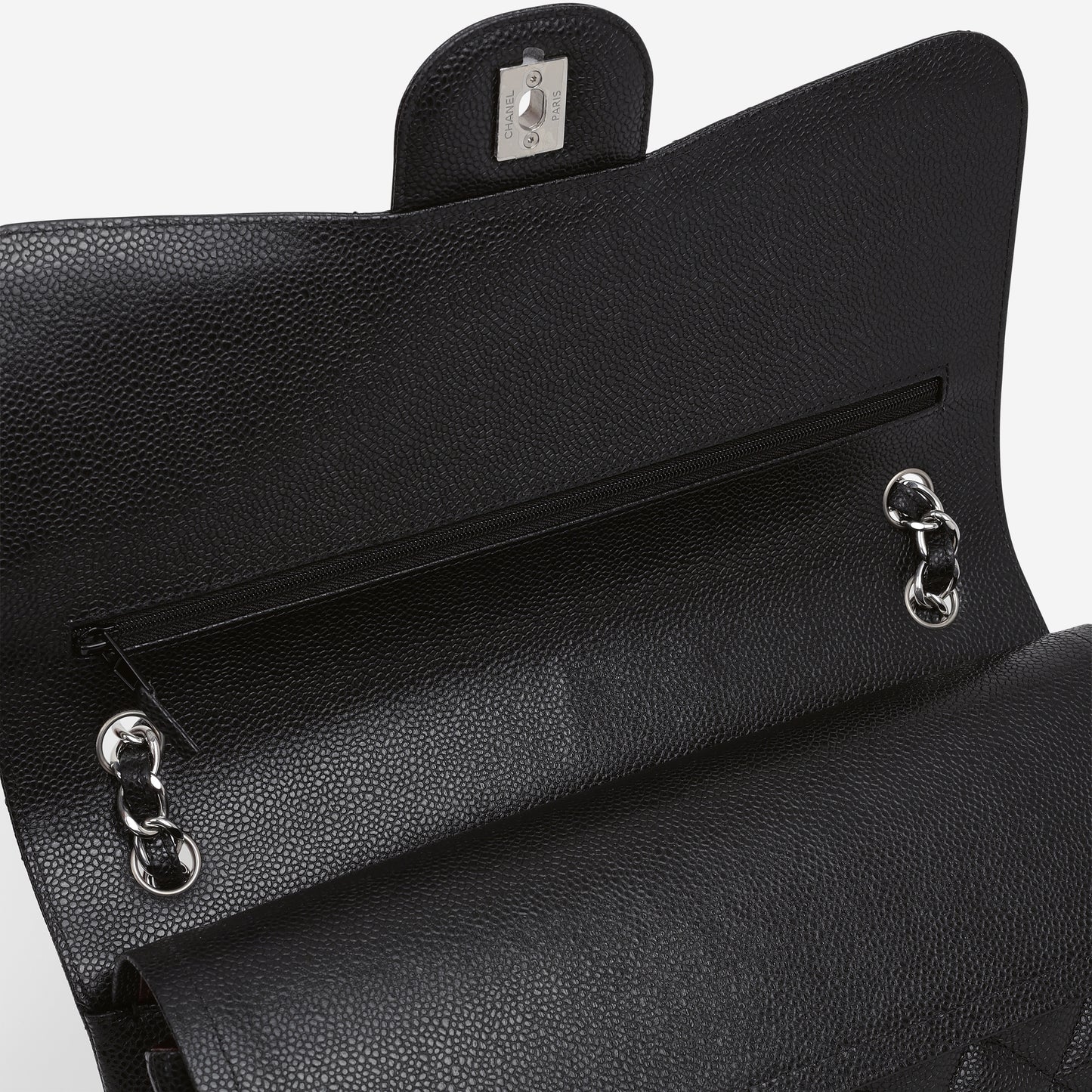 Chanel Jumbo Classic Flap - Black Caviar | Silver Hardware