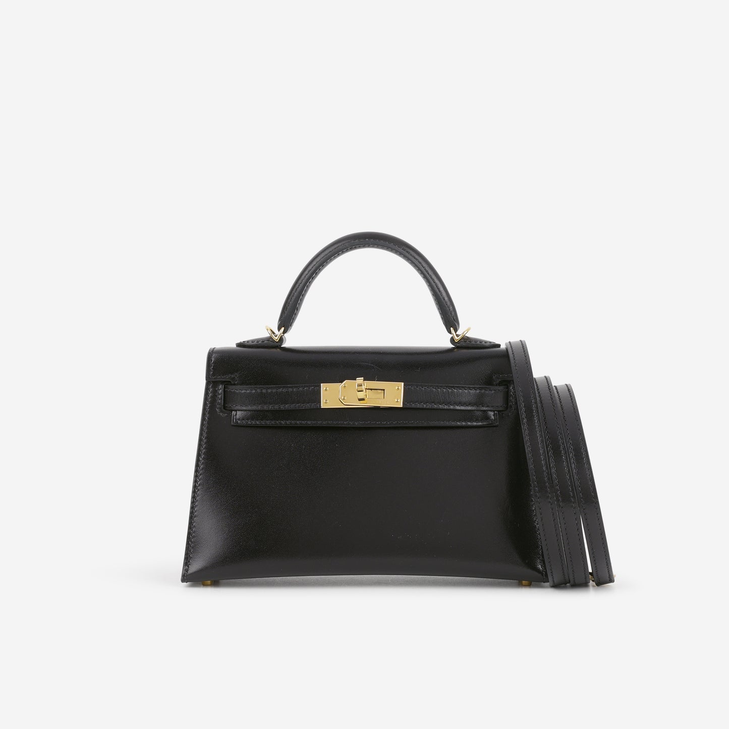 Hermès Mini Kelly 20cm - Black Box Calf | Gold Hardware