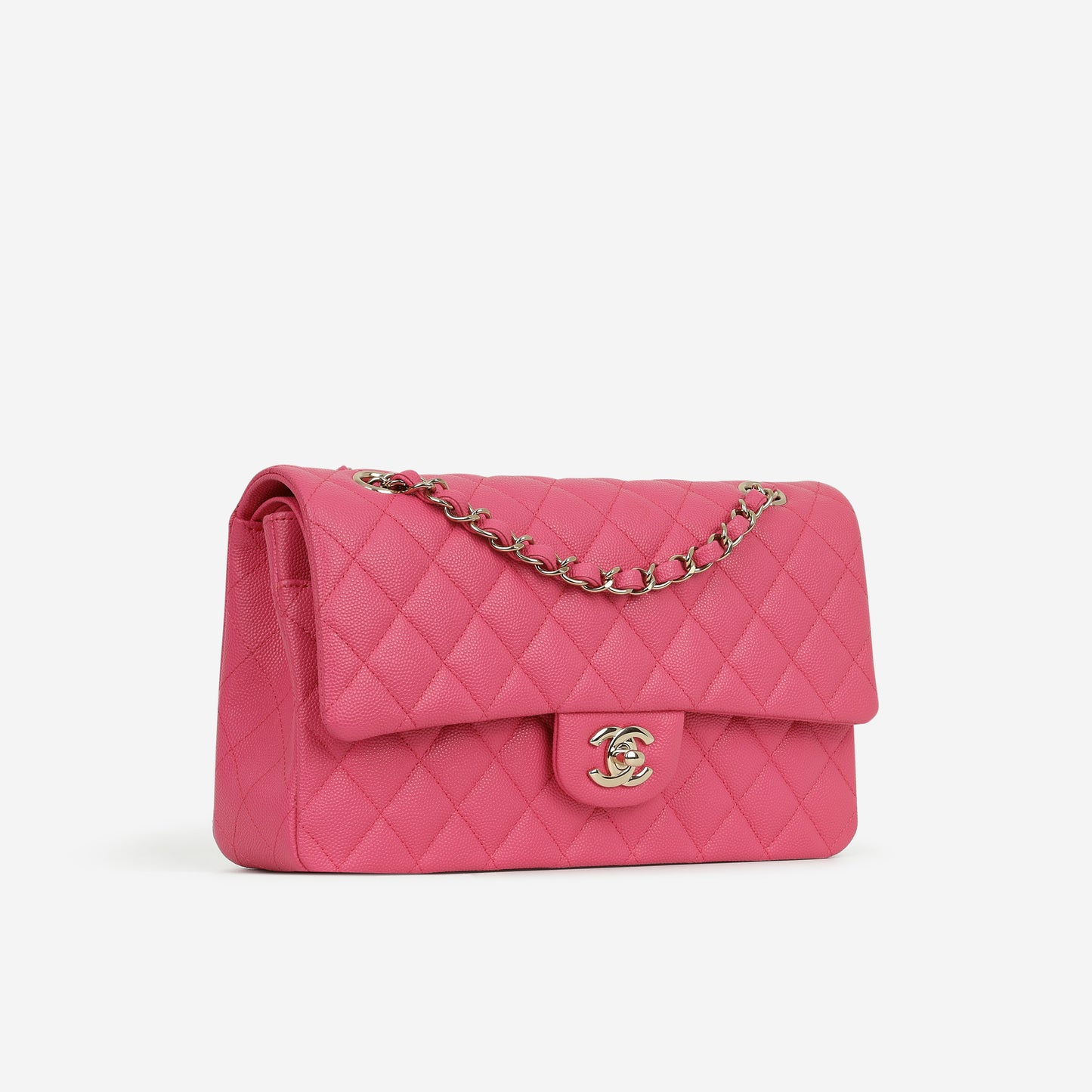 Chanel Medium Classic Flap - Hot Pink Caviar | Champagne Gold Hardware